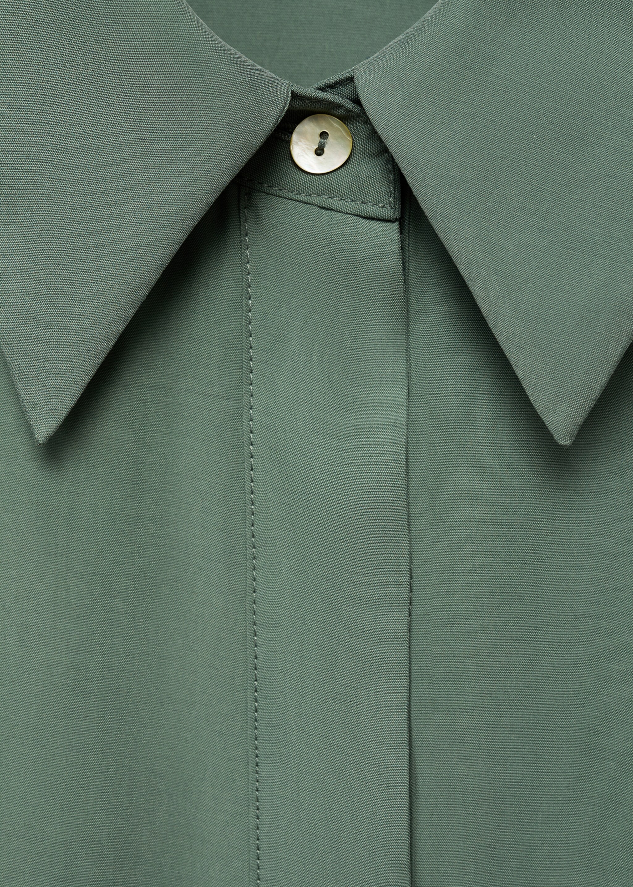 Vestido midi evasé cinturón - Detalle del artículo 8, Verde. Ref: 87057173-00.