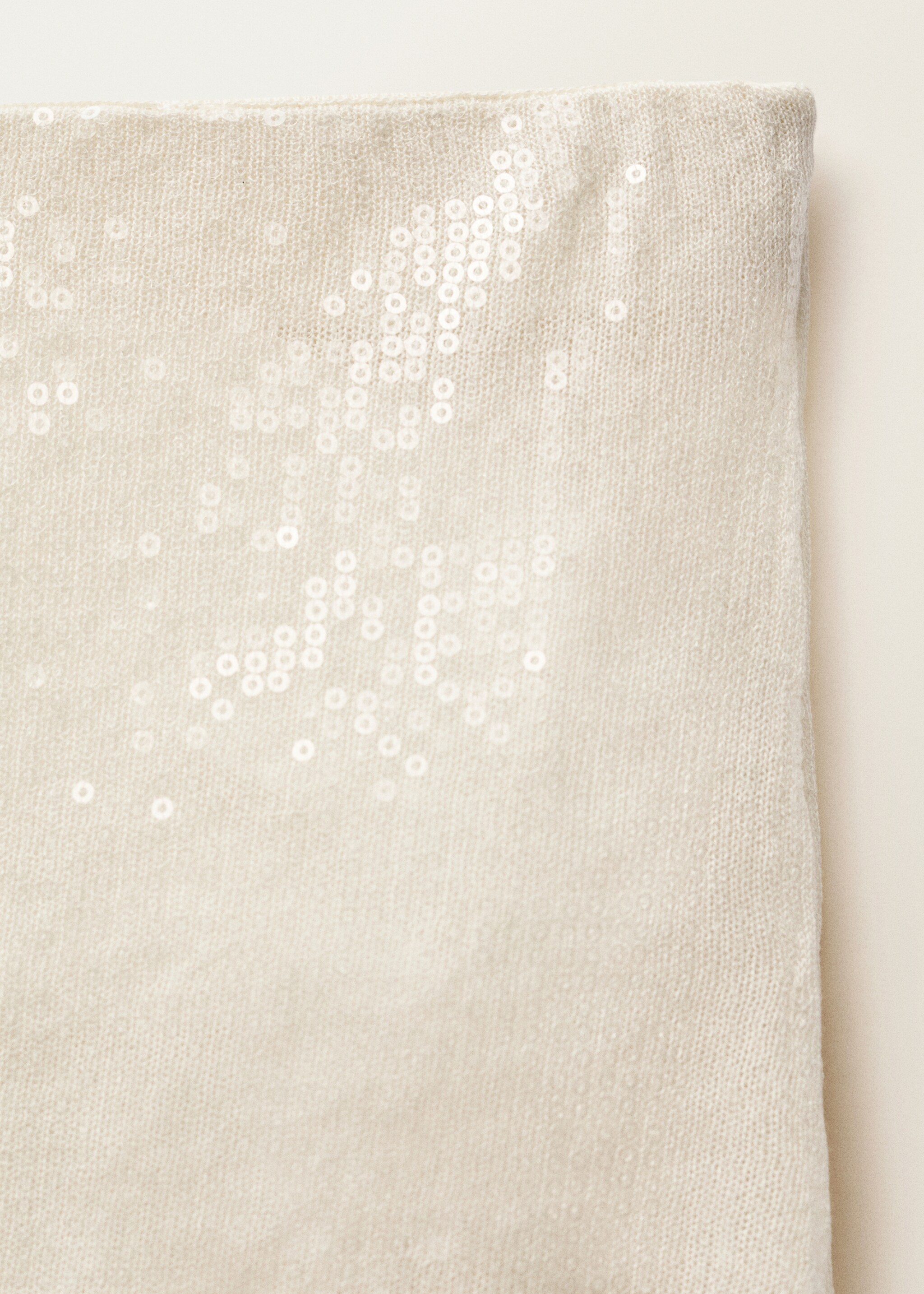 Falda punto lápiz lentejuelas - Detalle del artículo 0, Vainilla. Ref: 87057190-00.