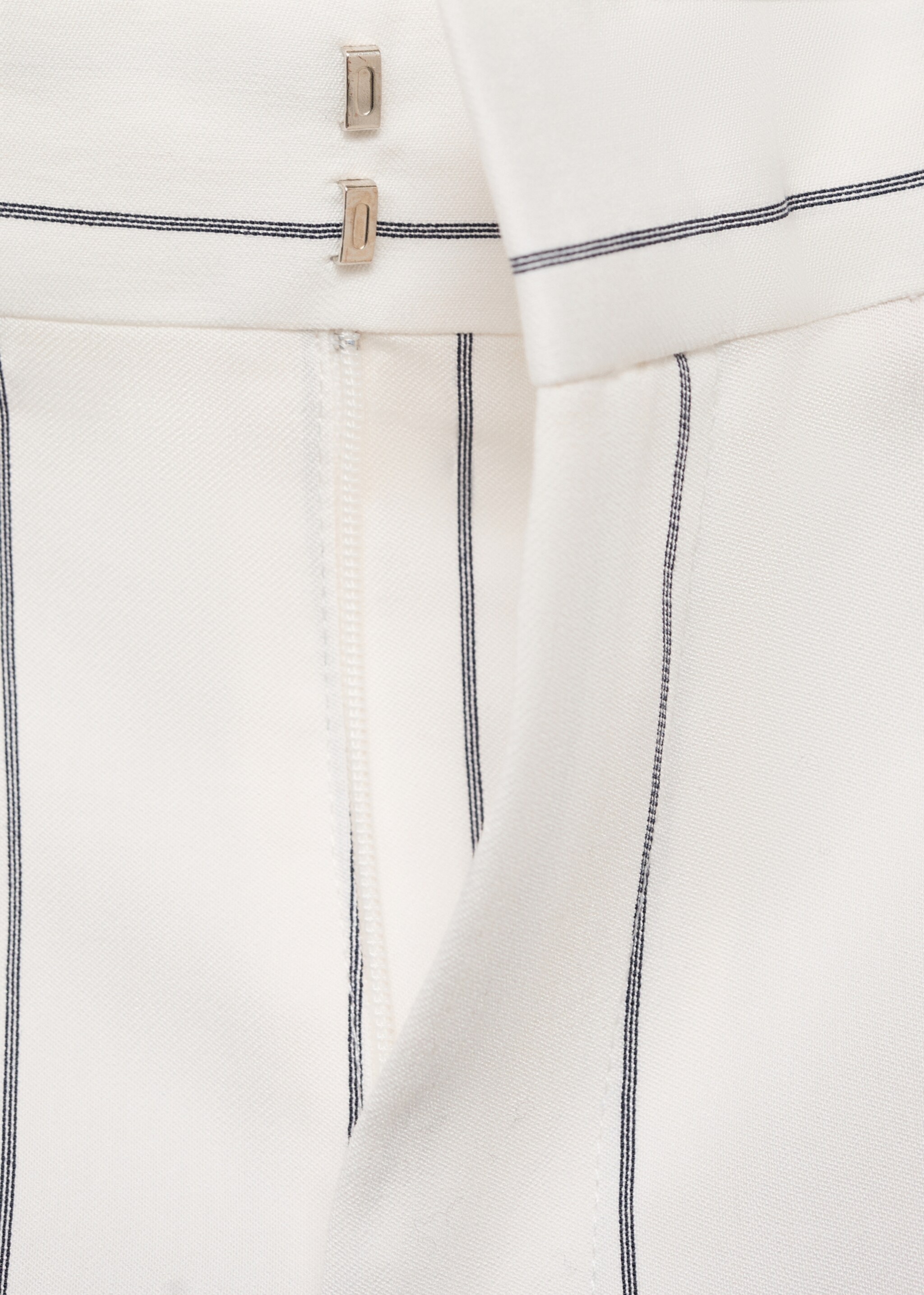Striped suit trousers - Details of the article 8, White. Ref: 87057195-00.