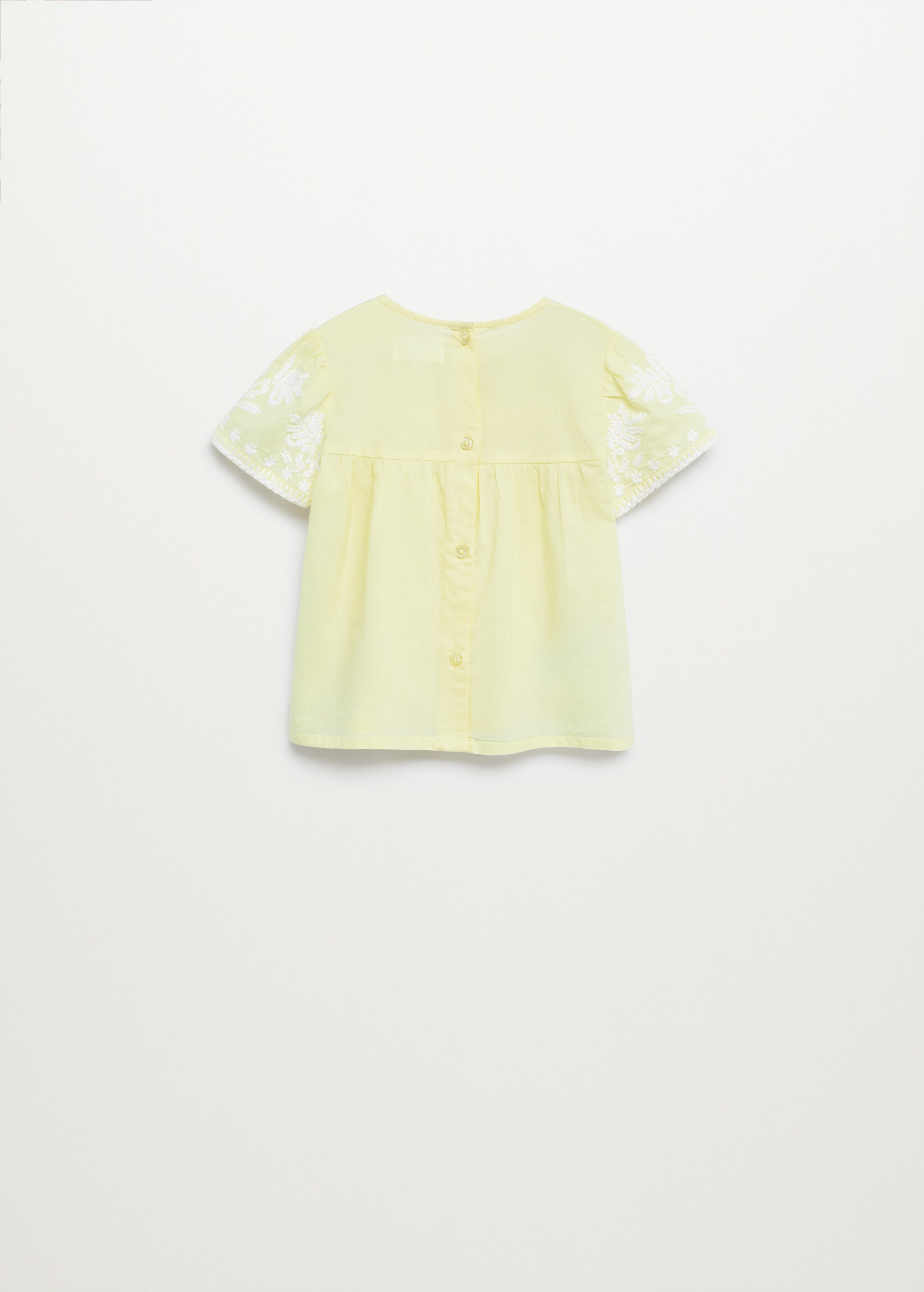 Cotton embroidered blouse - Reverse of the article