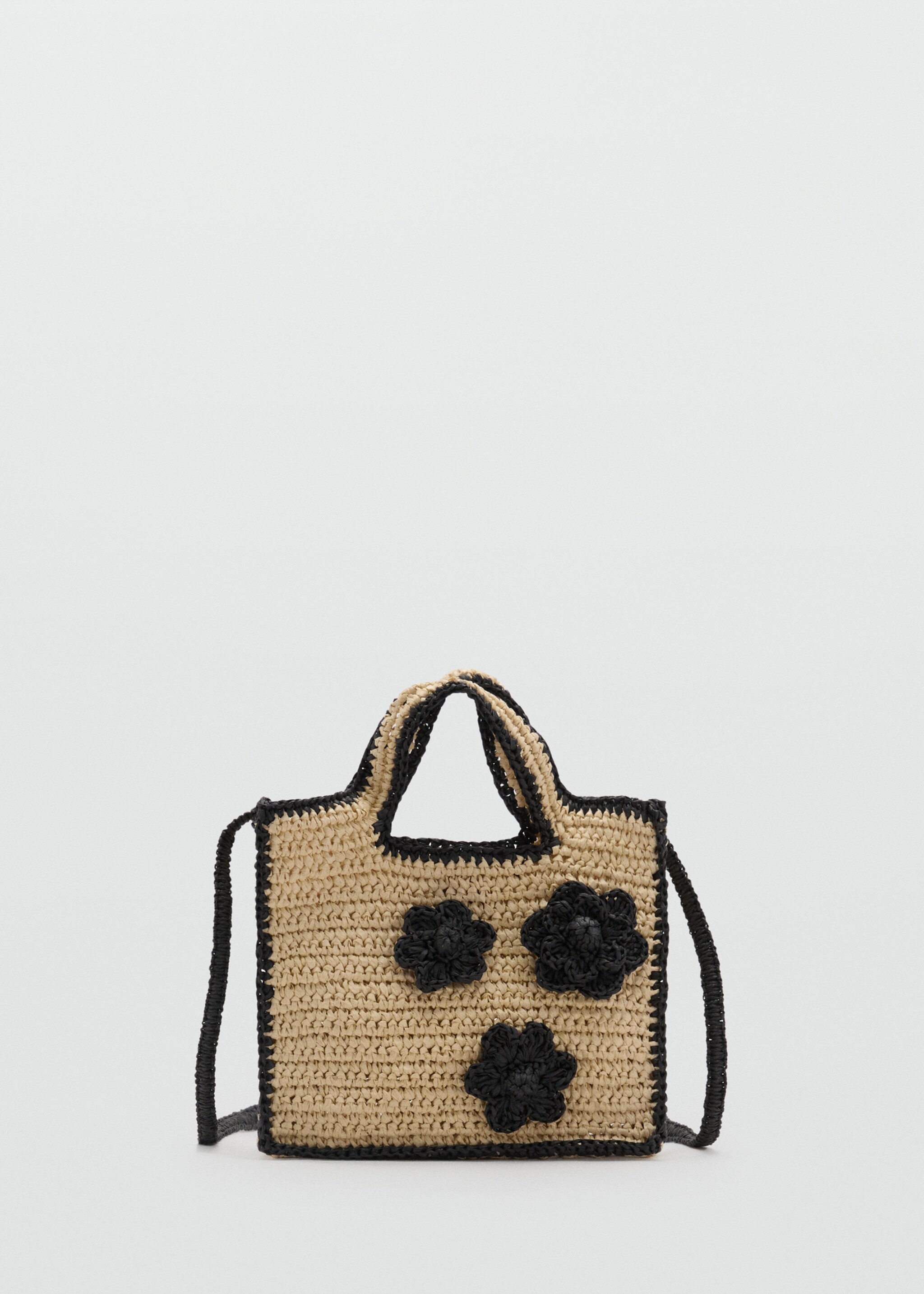 Raffia-effect floral bag - Article without model, Sand. Ref: 87057673-00.