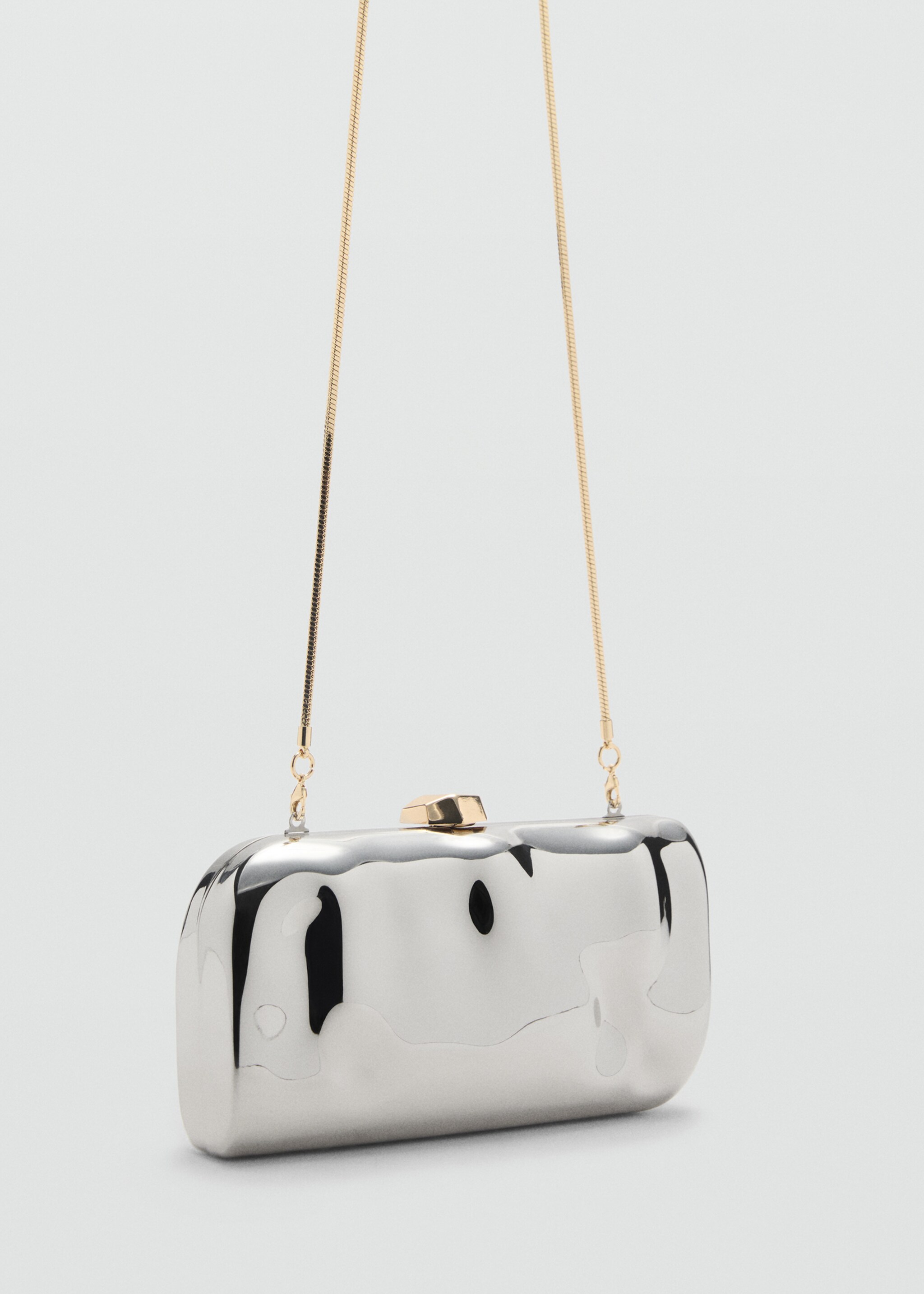 Clutch mit Kettenhenkel - Mittlere Ansicht, Silber. Ref: 87057674-00.