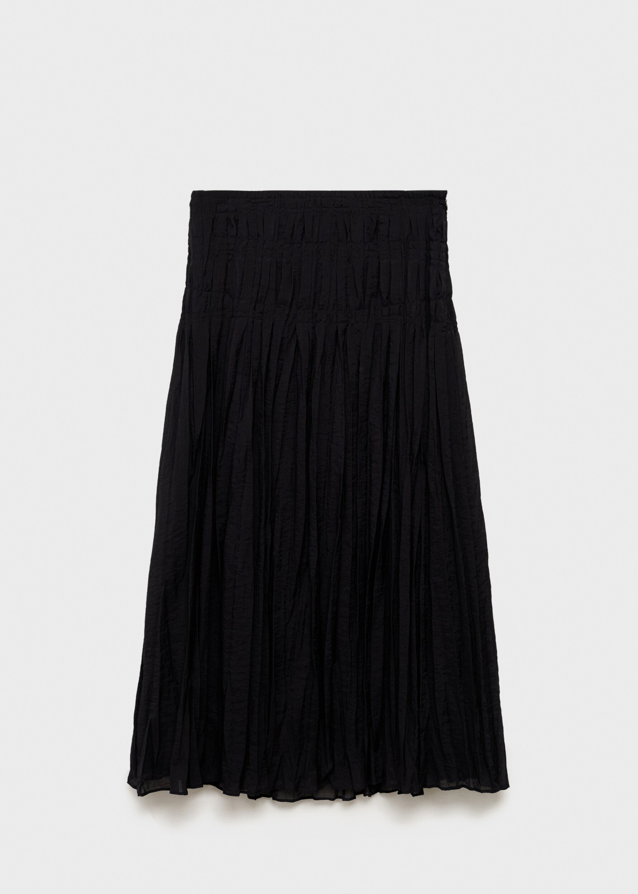 Gathered midi-skirt - Article without model, Black. Ref: 87057690-00.