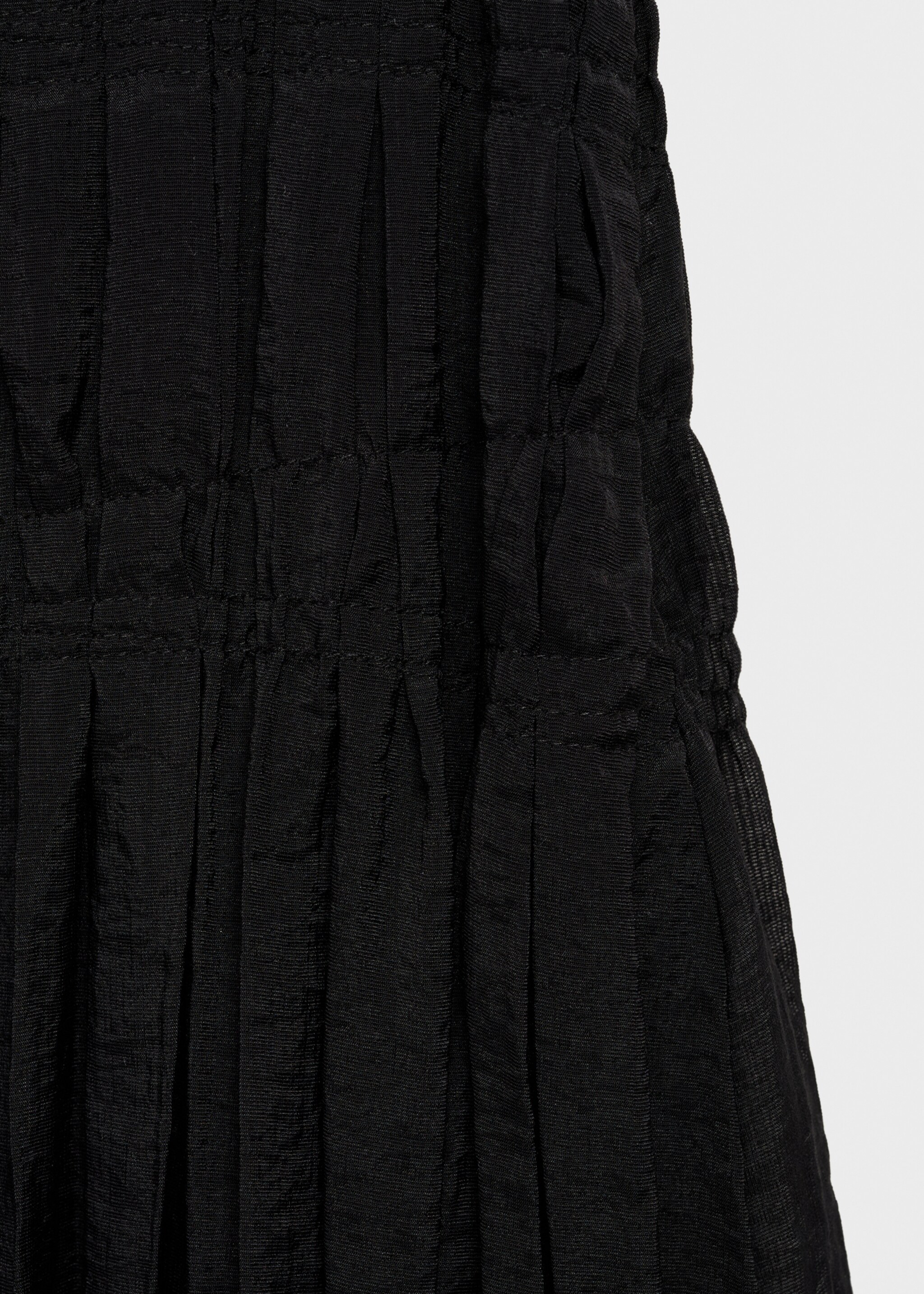Gathered midi-skirt - Details of the article 0, Black. Ref: 87057690-00.