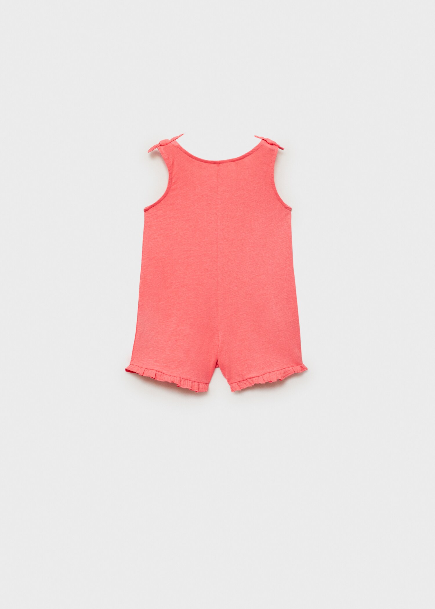 Kurzer Jumpsuit mit Schleifendetail - Rückseite des Artikels