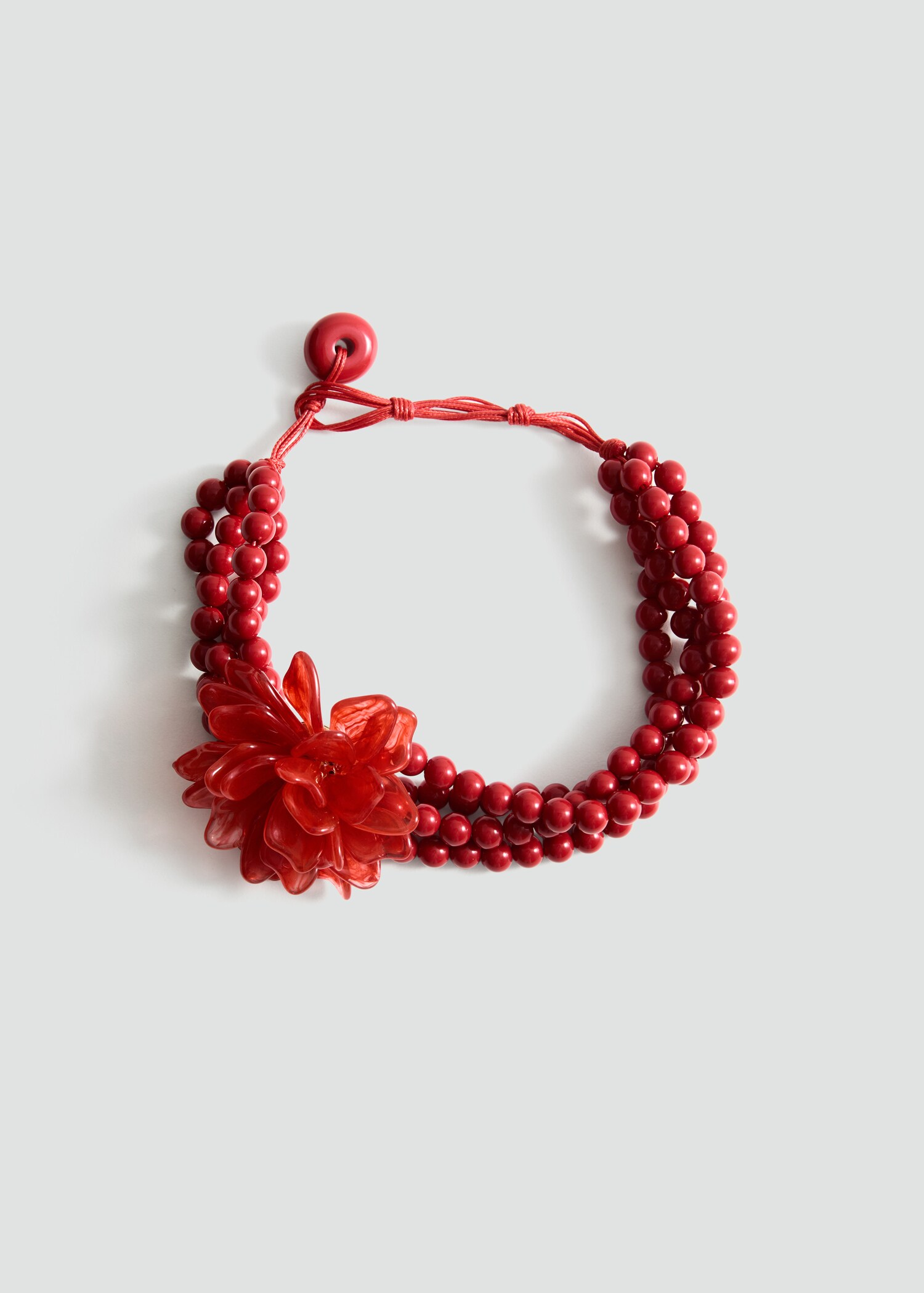 Kugelhalskette mit Blumendetail - Artikel ohne Model