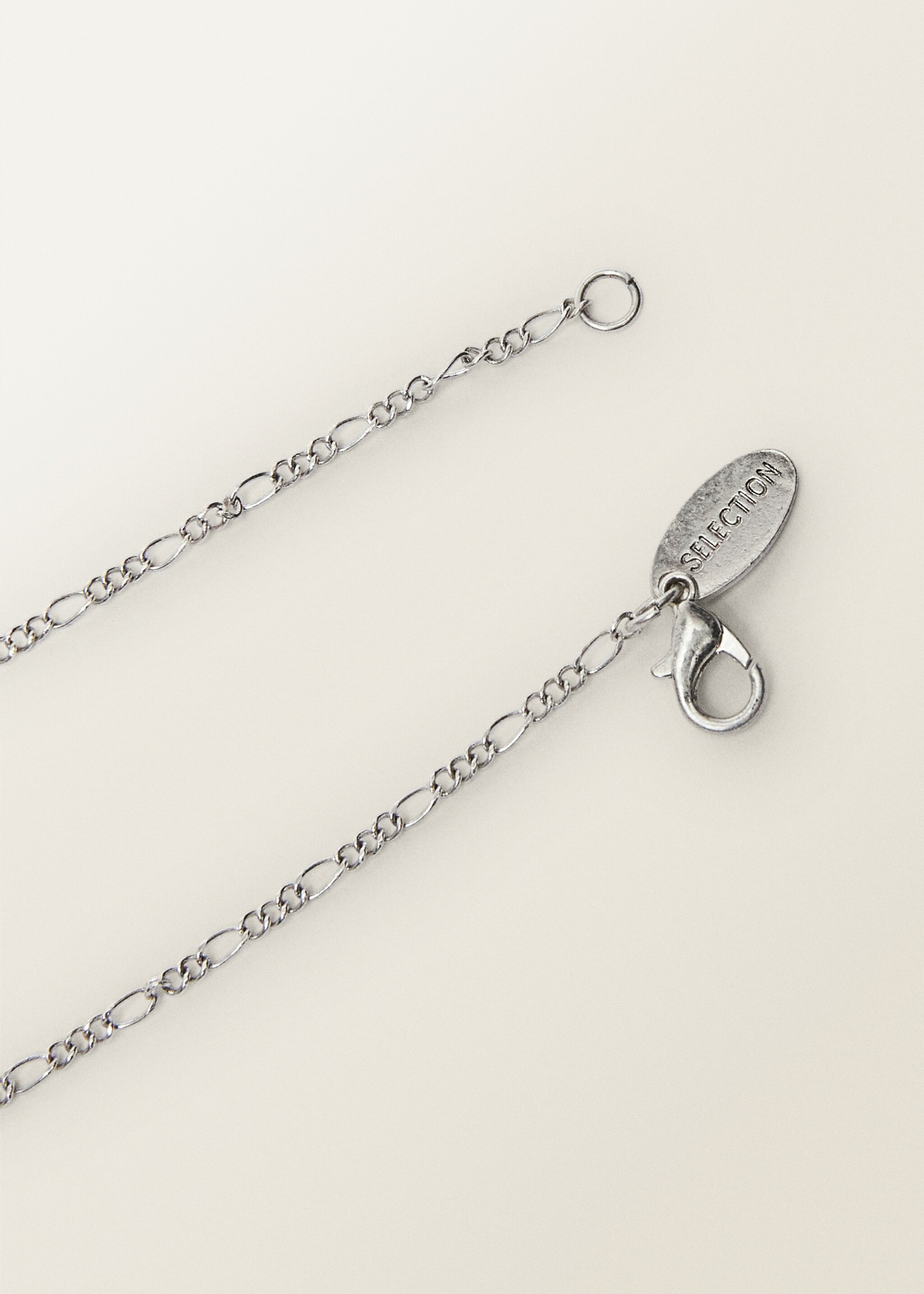 Key ring pendant necklace - Details of the article 1, Silver. Ref: 87057712-00.