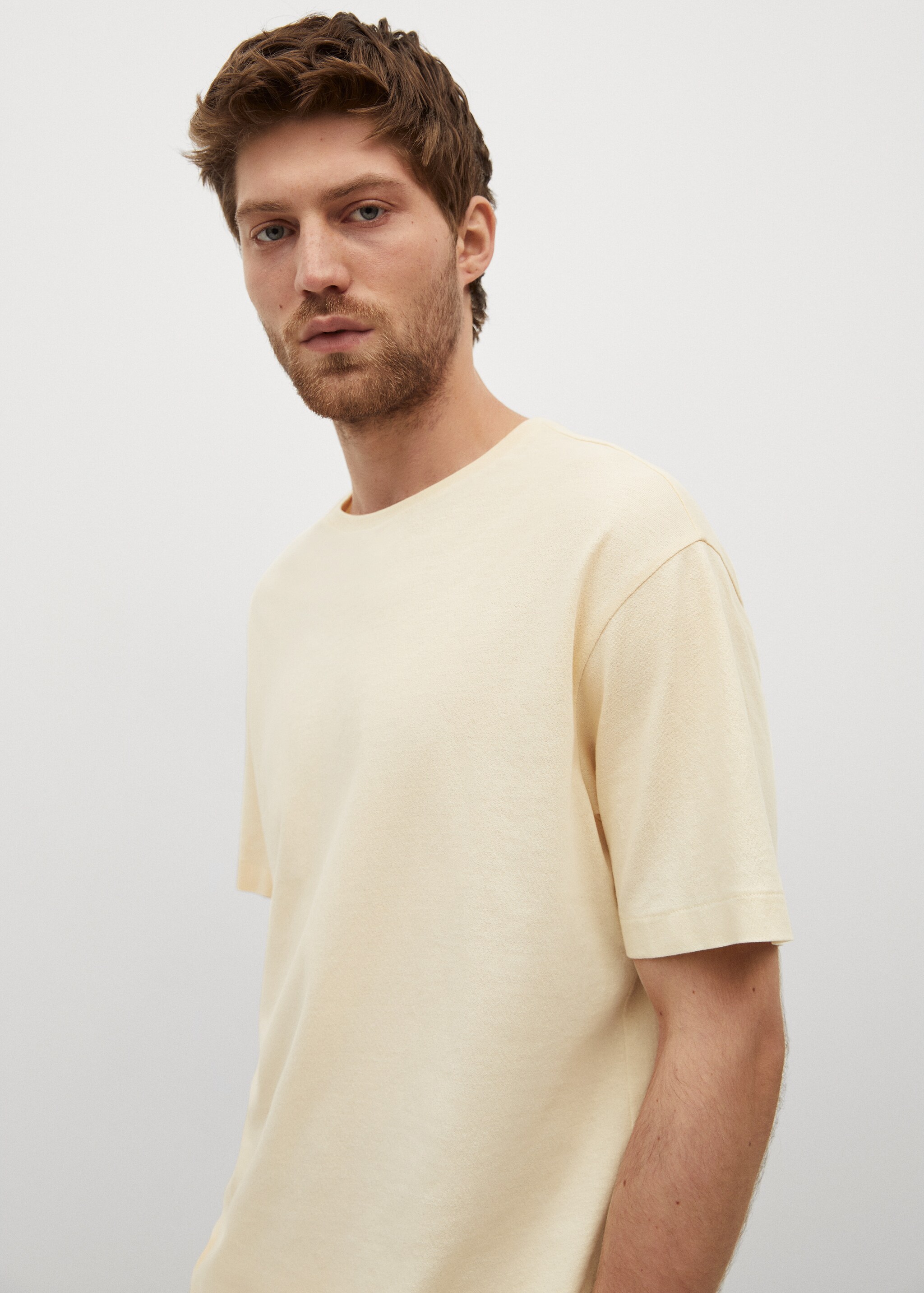 Camiseta regular fit algodón lino - Detalle del artículo 2