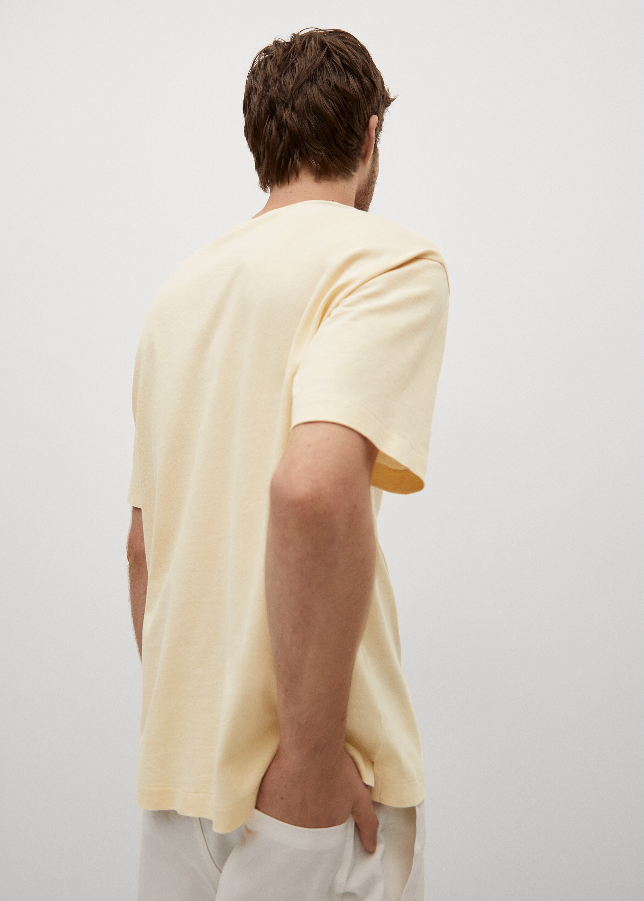 Camiseta regular fit algodón lino - Detalle del artículo 3