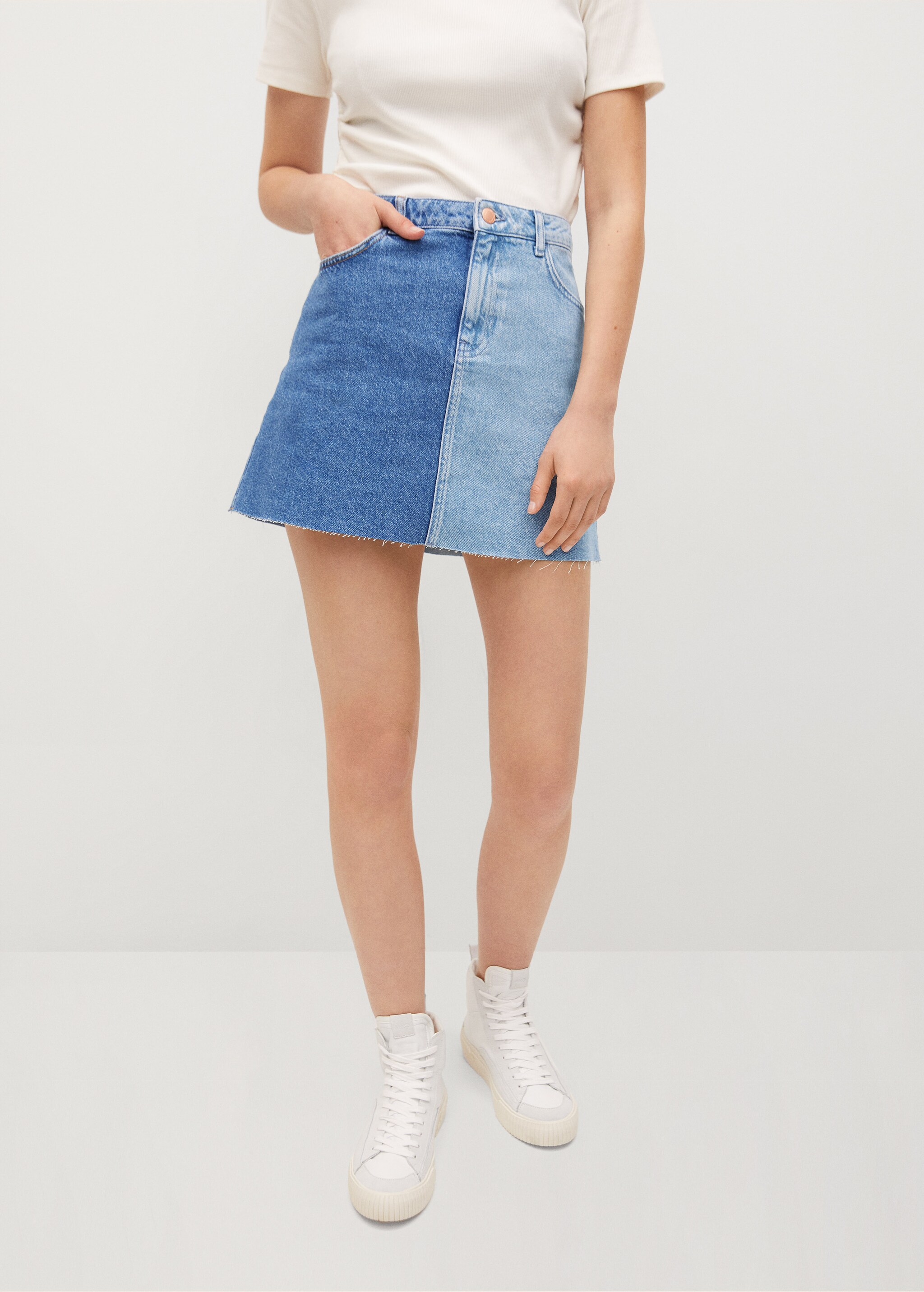 Falda denim combinada - Detalle del artículo 1
