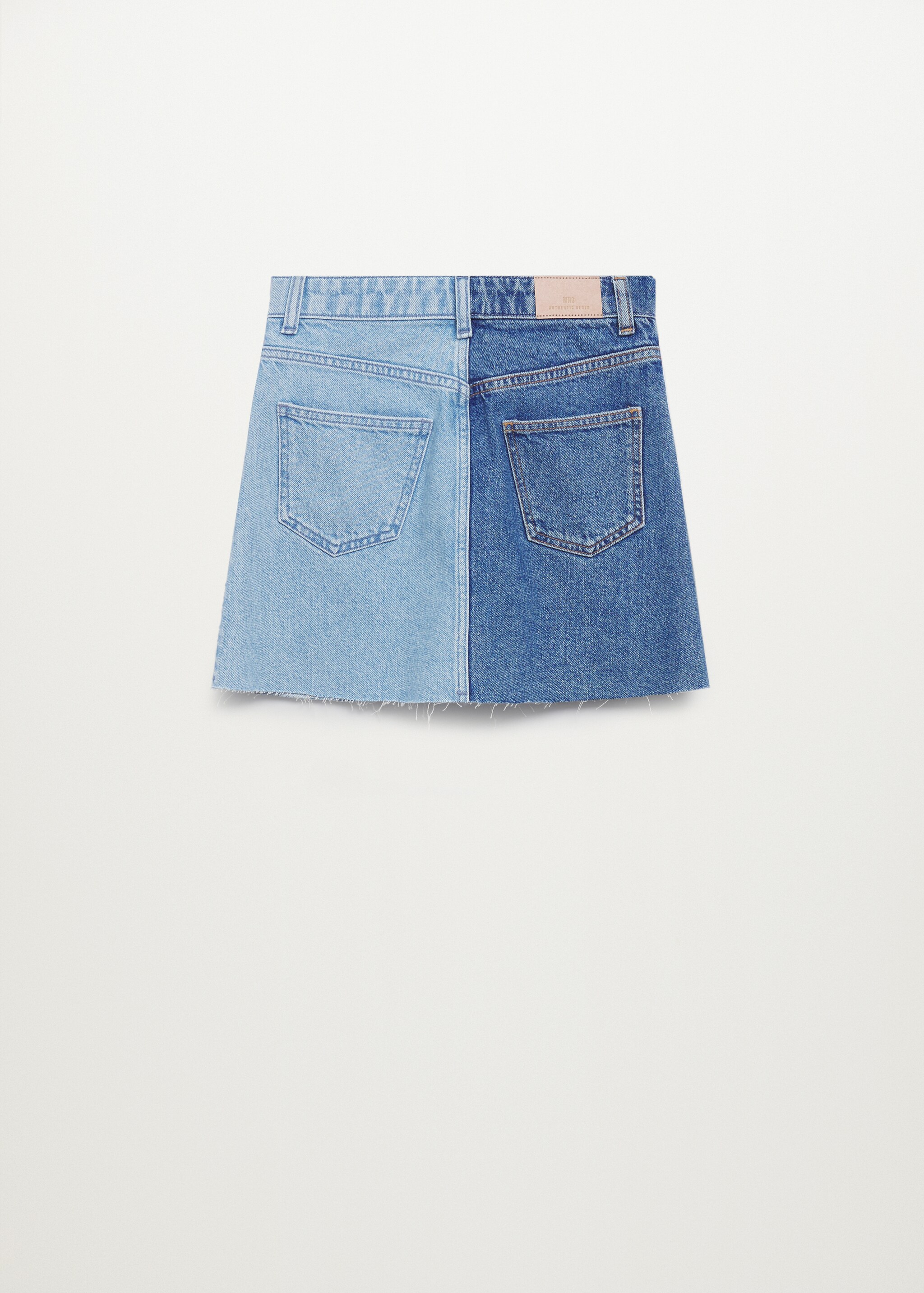 Falda denim combinada - Reverso del artículo