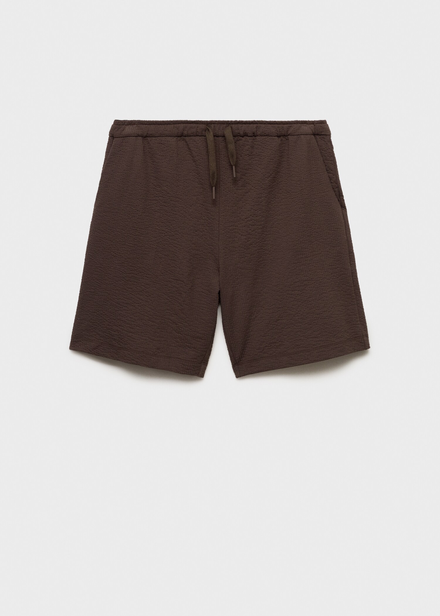 Seersucker shorts with drawstring - Article without model