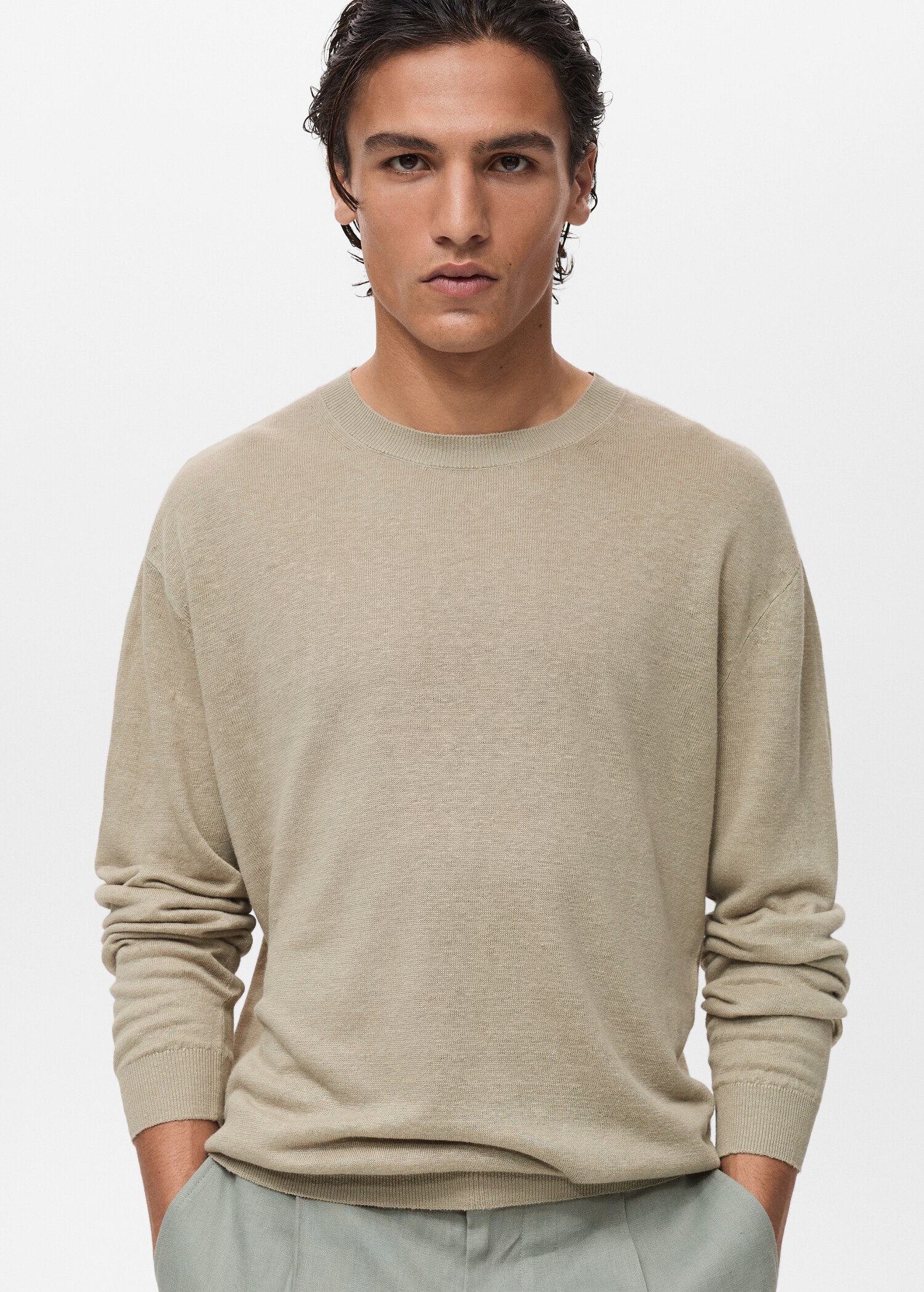 Pull fluide 100 % lin - Plan moyen