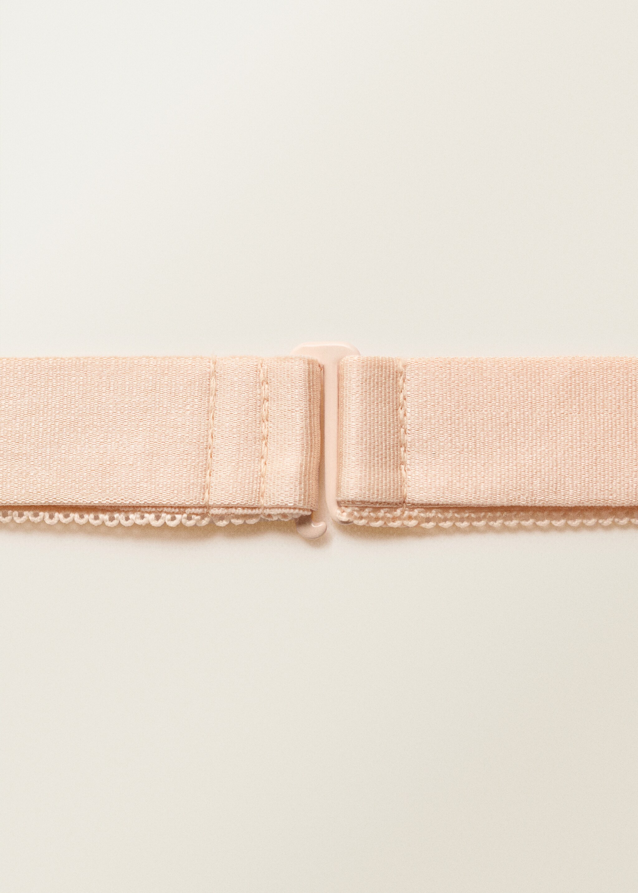 Semi-transparent bra with seam detail - Details of the article 0, Ecru. Ref: 87057904-00.