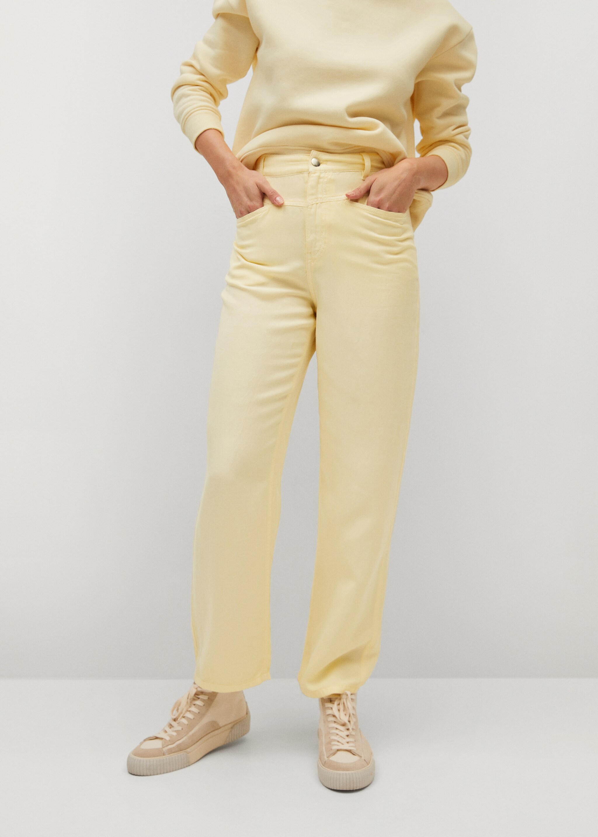 Kalhoty culottes lyocell - Náhled ve středové rovině
