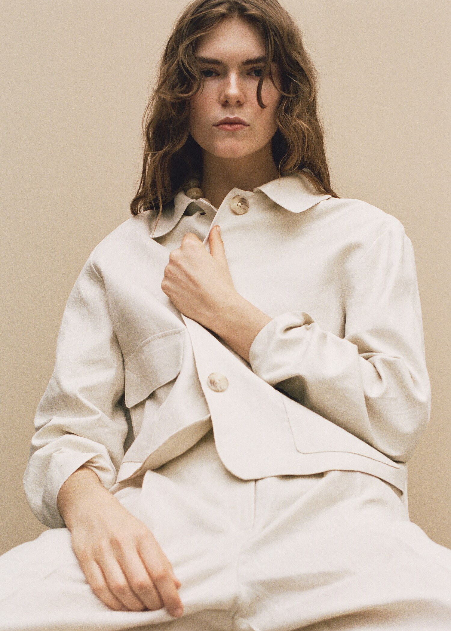 Veste en lin poches - Détail de l'article 6