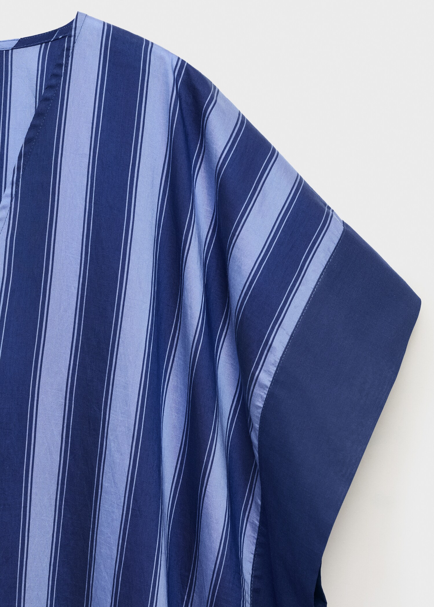 Lyocell kaftan met tweekleurige geweven streep - Detail van het artikel 0