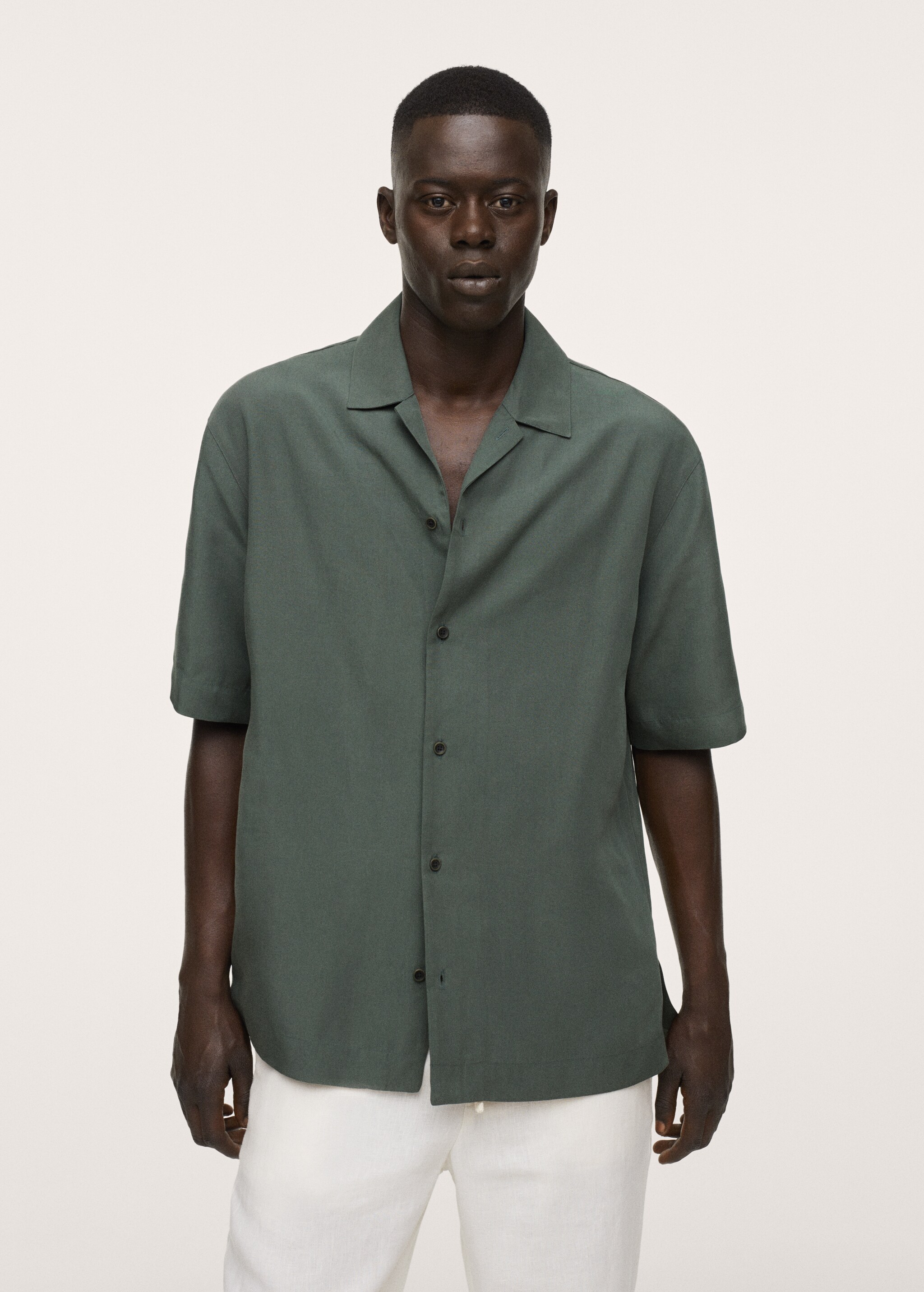 Camisa lyocell lino bowling - Plano medio