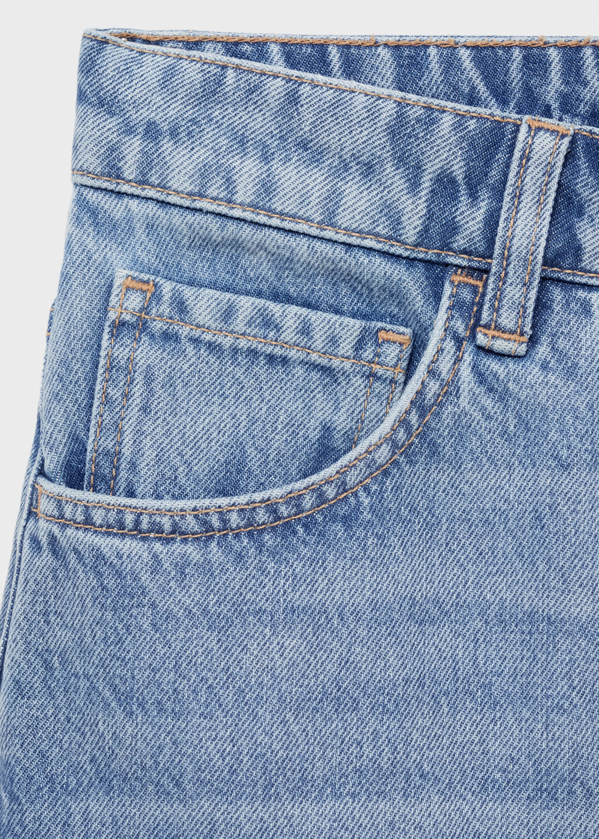 Midi denim skirt - Details of the article 0, Medium Blue. Ref: 87059065-00.