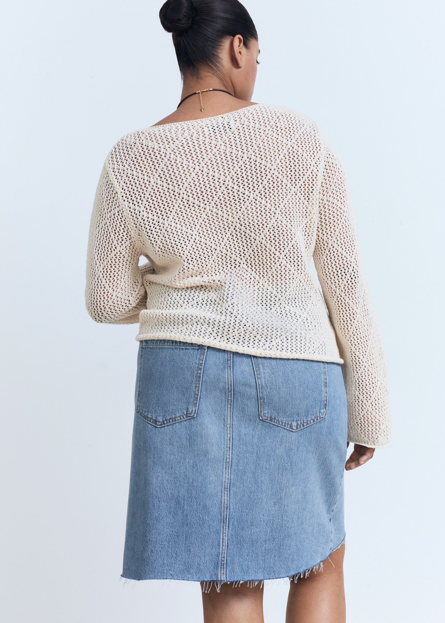 Midi denim skirt - Details of the article 4