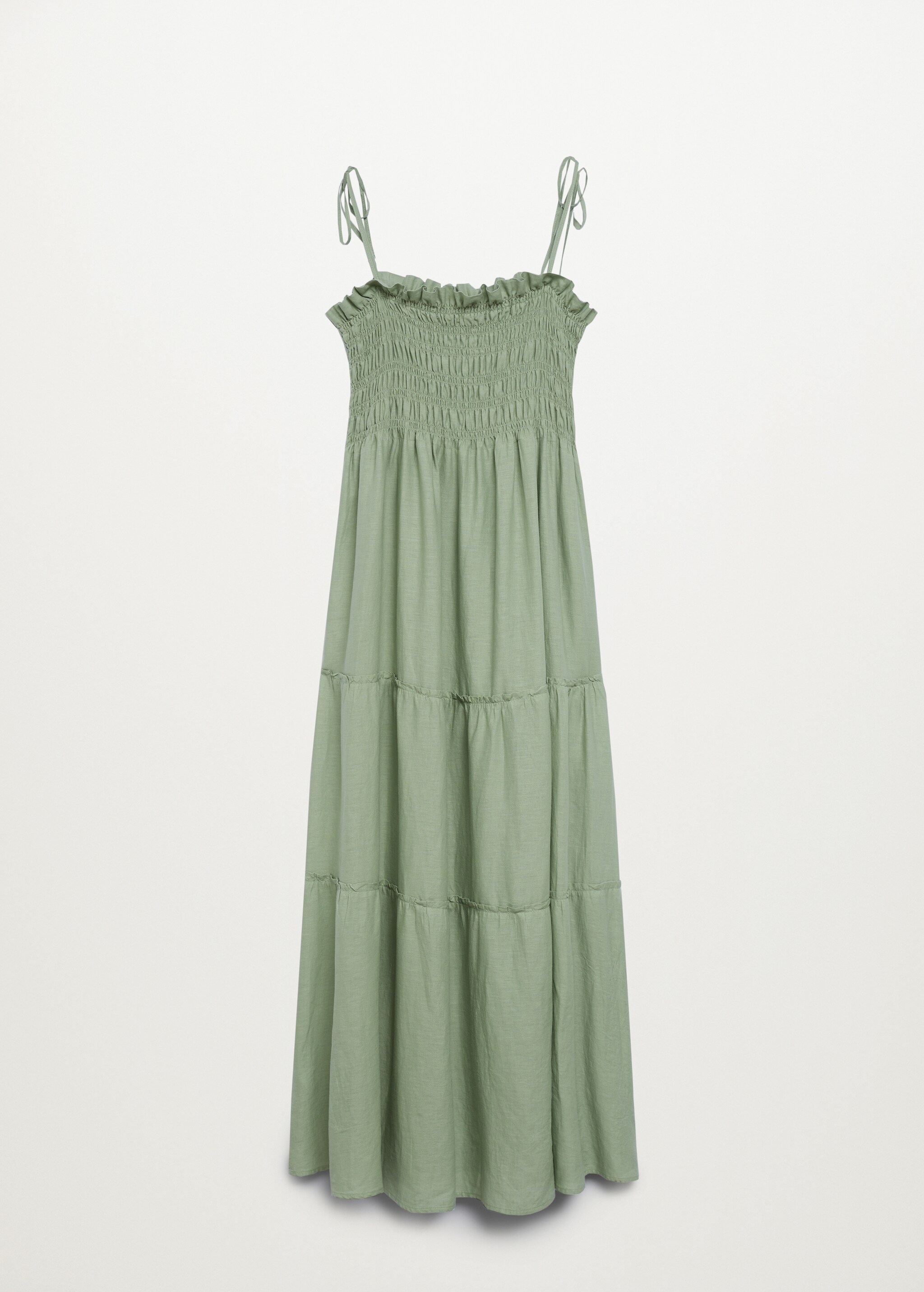 Vestido lino panel elástico - Artículo sin modelo