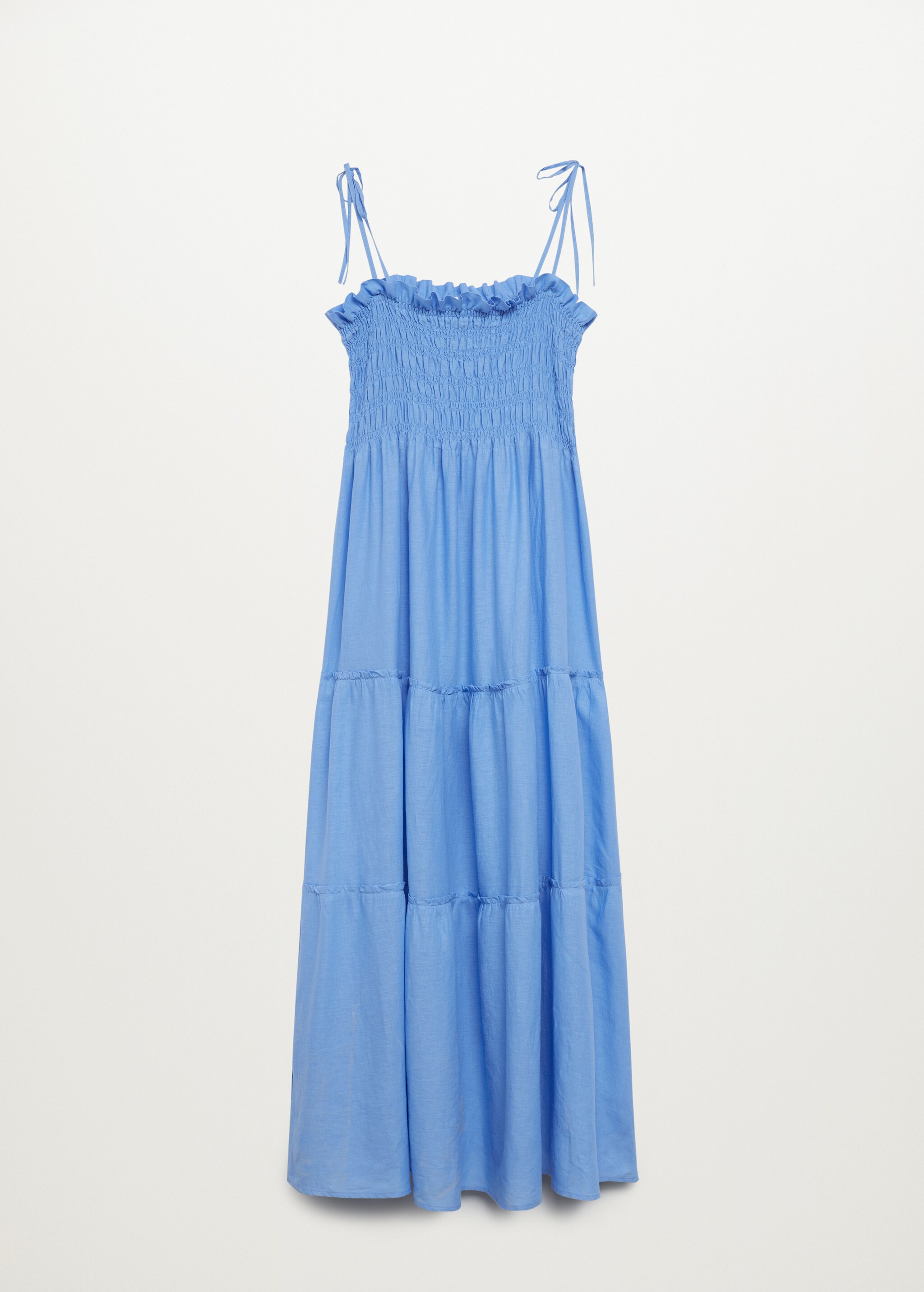 Vestido lino panel elástico - Artículo sin modelo