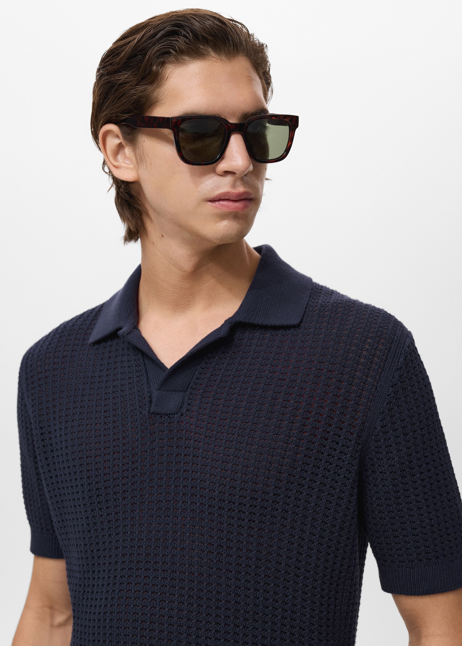 Polo punto algodón calado - Detalle del artículo 1