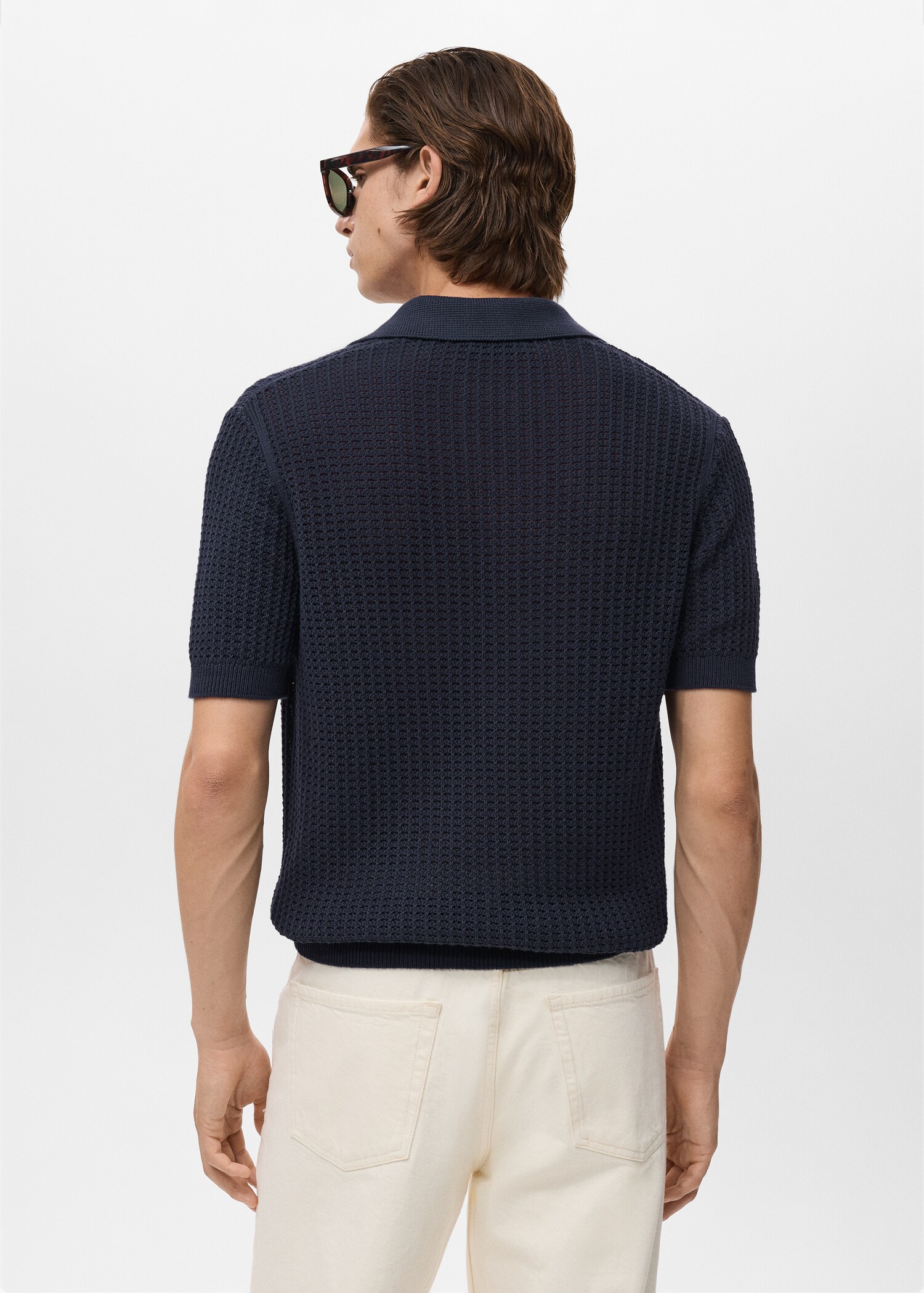 Polo punto algodón calado - Reverso del artículo