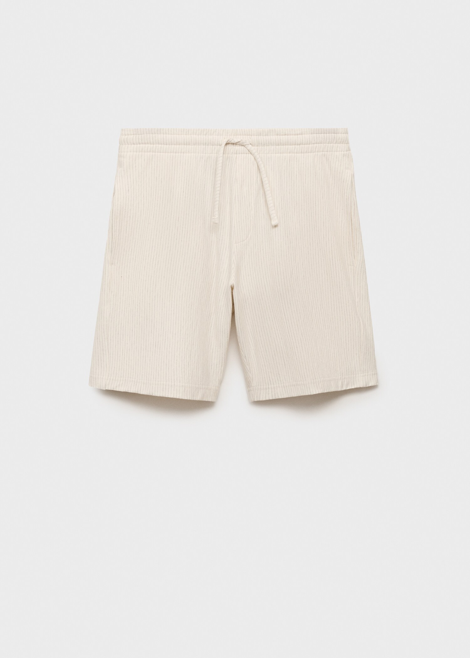 Striped cotton Bermuda shorts - Article without model