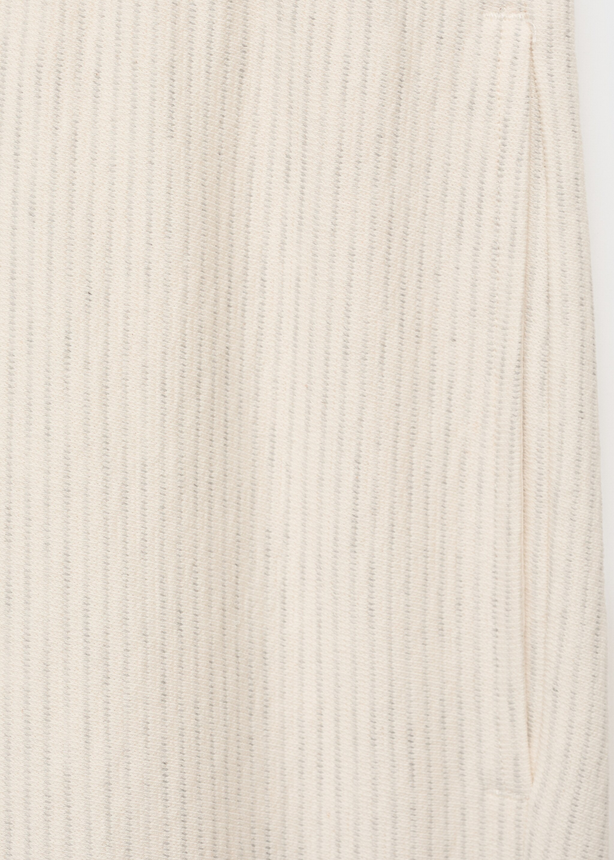 Striped cotton Bermuda shorts - Details of the article 0, Ivory White. Ref: 87059218-00.