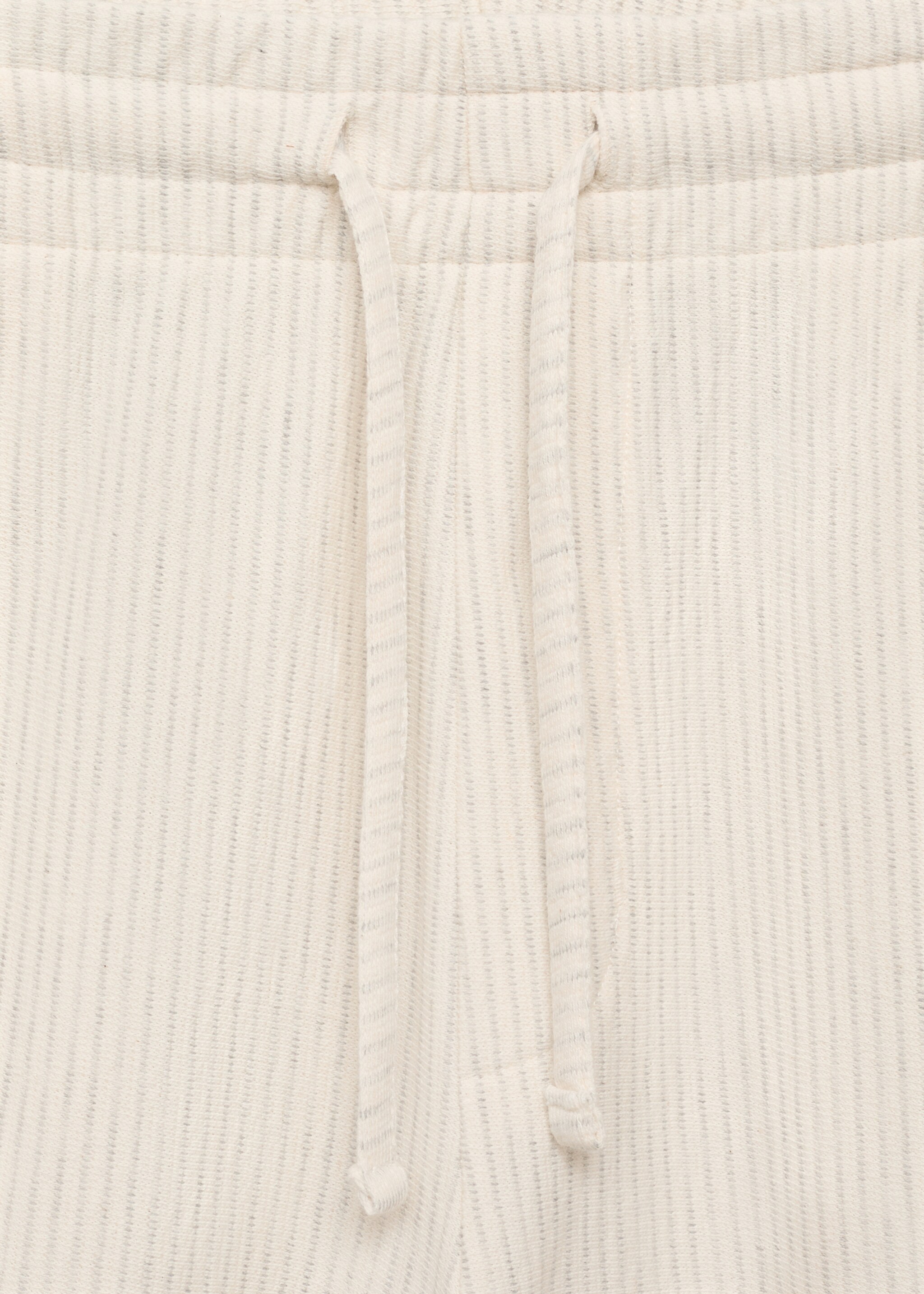 Striped cotton Bermuda shorts - Details of the article 8, Ivory White. Ref: 87059218-00.