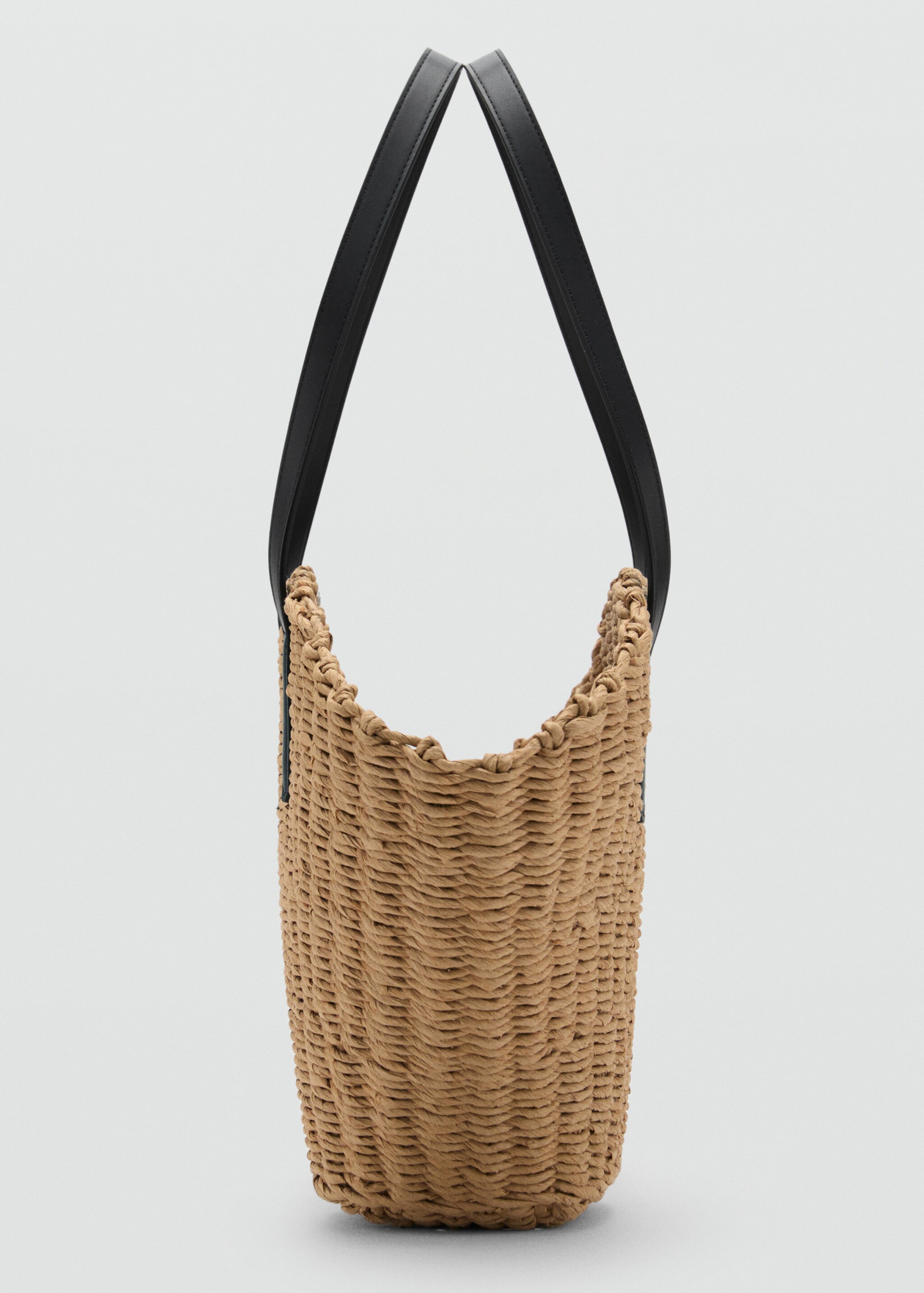 Bolso capazo fibra natural - Detalle del artículo 1, Negro. Ref: 87059806-00.