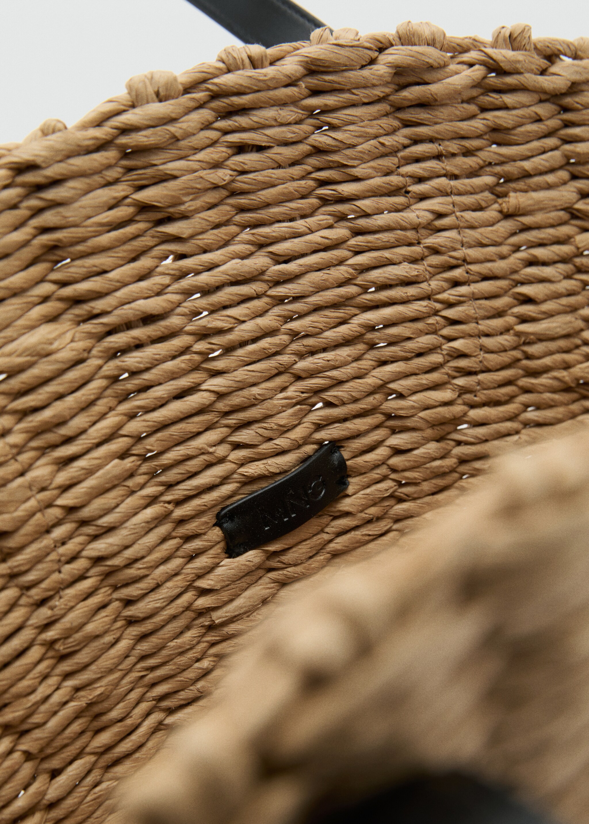 Bolso capazo fibra natural - Detalle del artículo 3, Negro. Ref: 87059806-00.