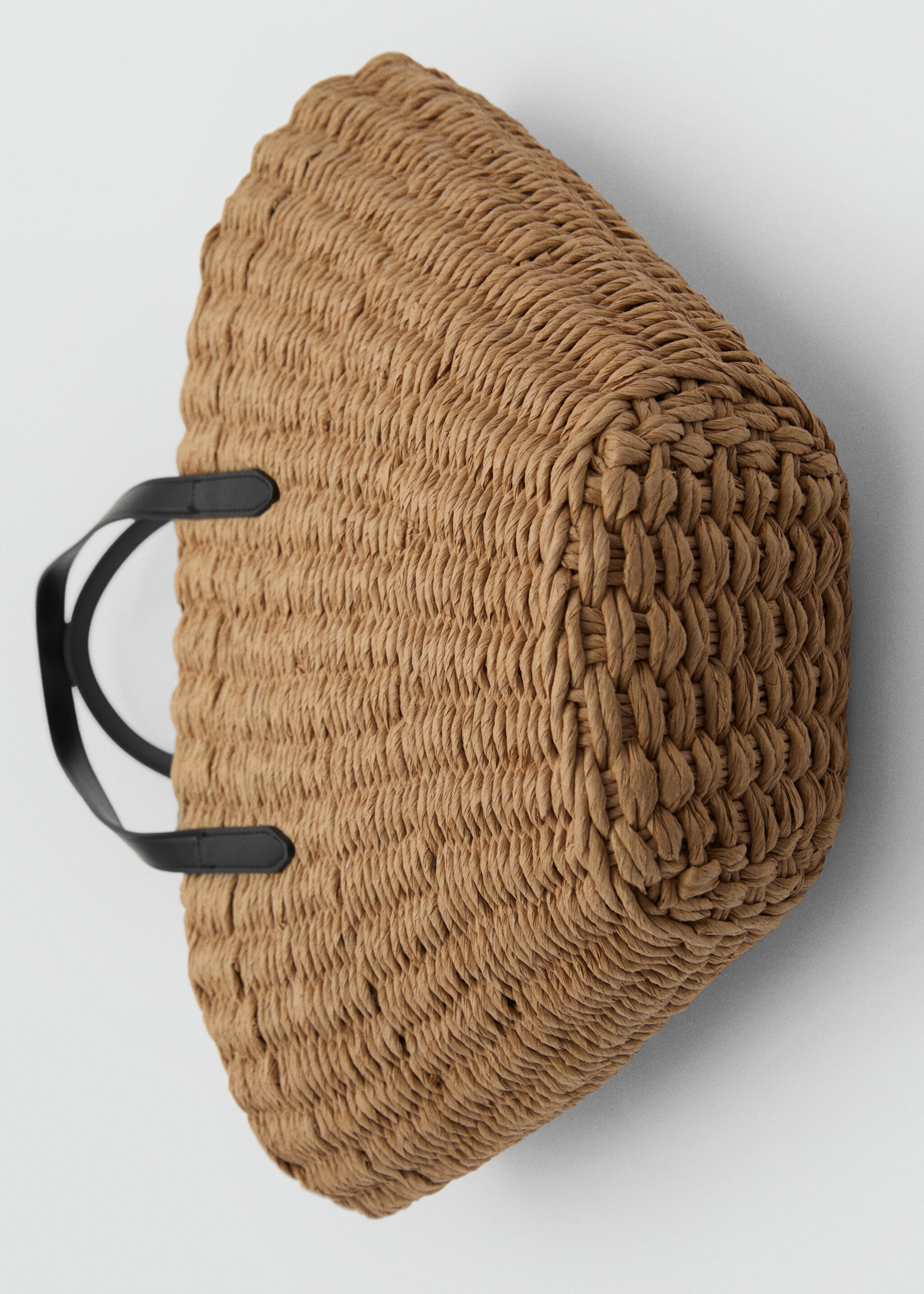 Bolso capazo fibra natural - Detalle del artículo 4, Negro. Ref: 87059806-00.