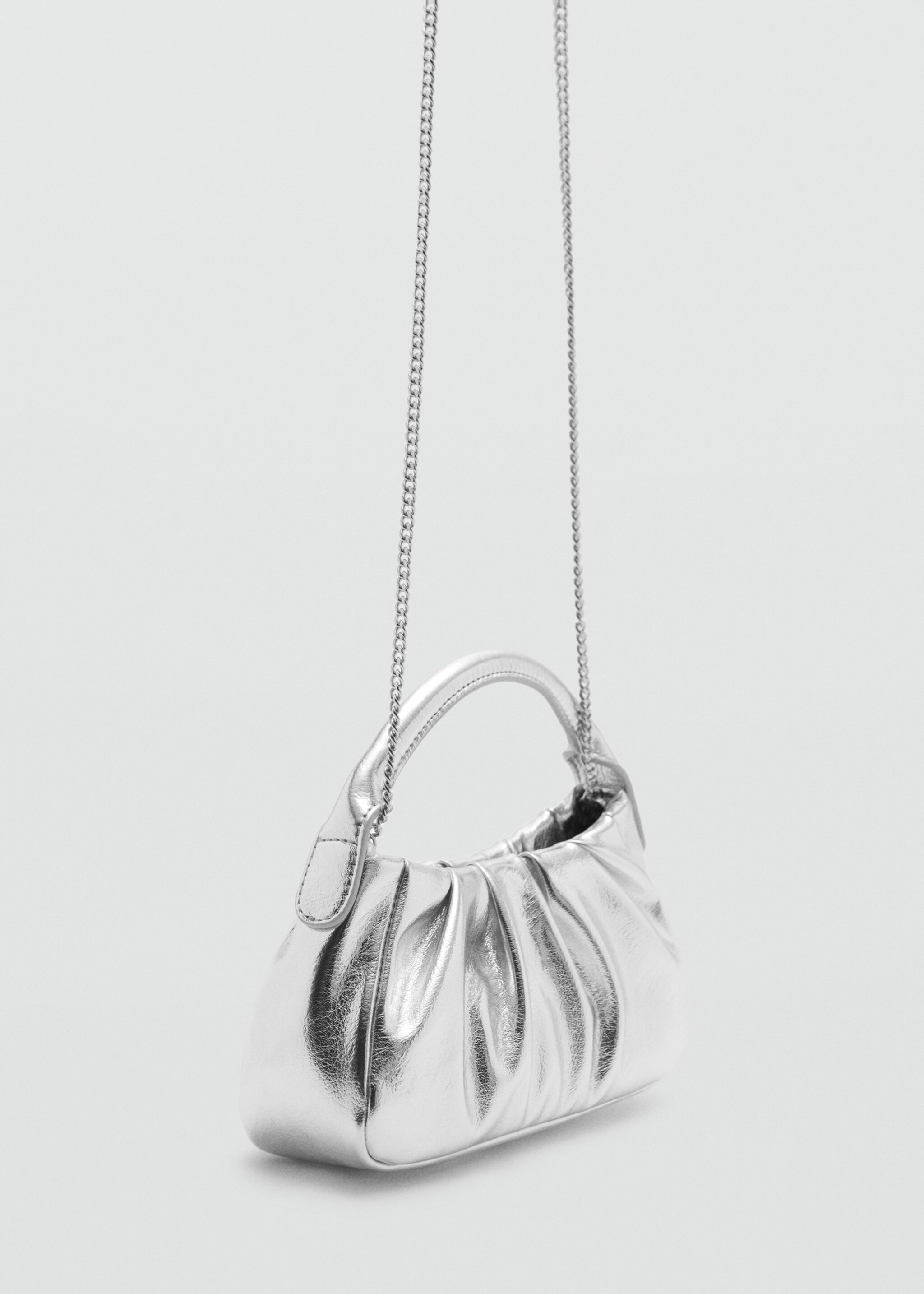 Quilted chain bag - Medium plane, Silver. Ref: 87060275-00.