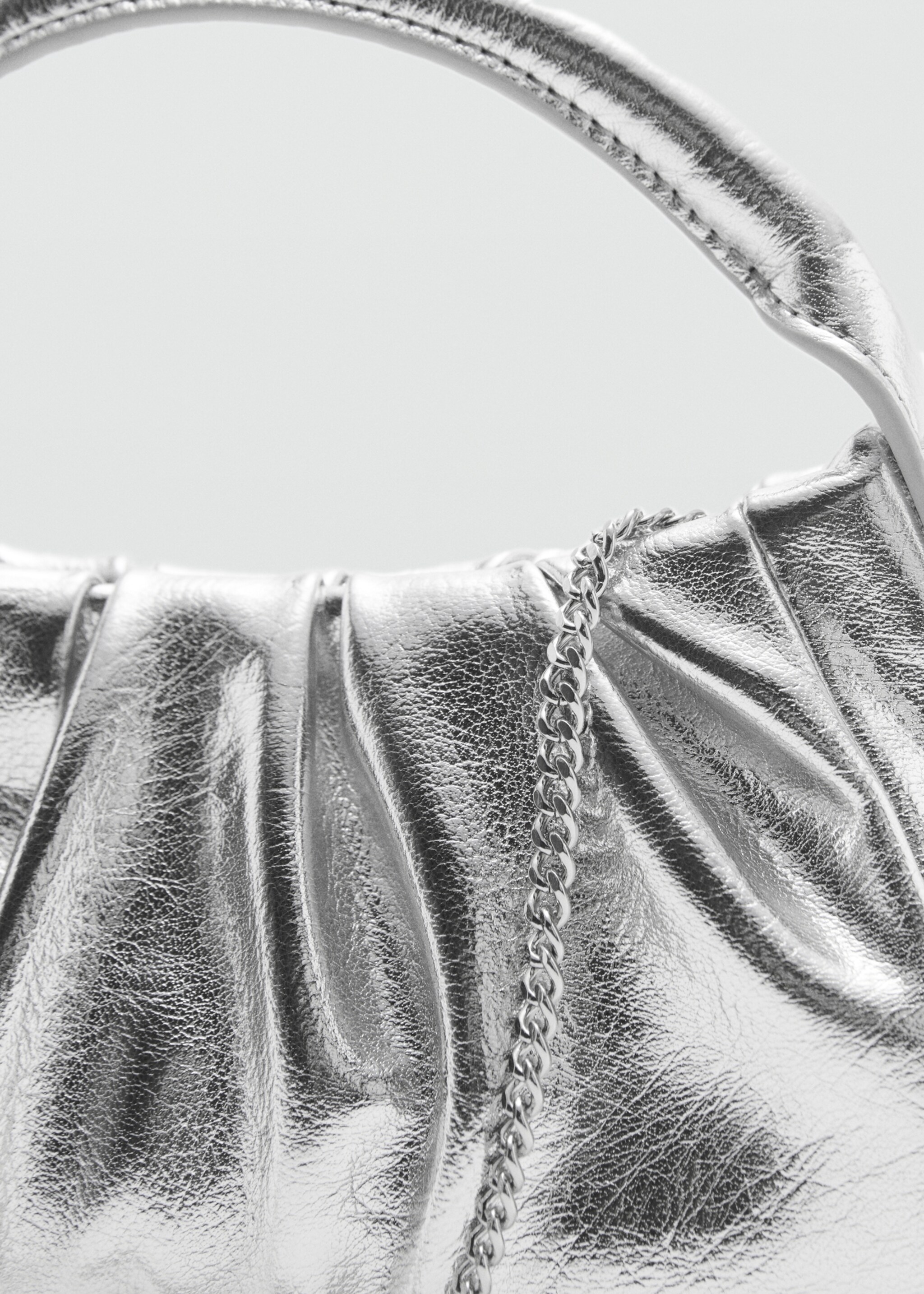 Quilted chain bag - Details of the article 3, Silver. Ref: 87060275-00.