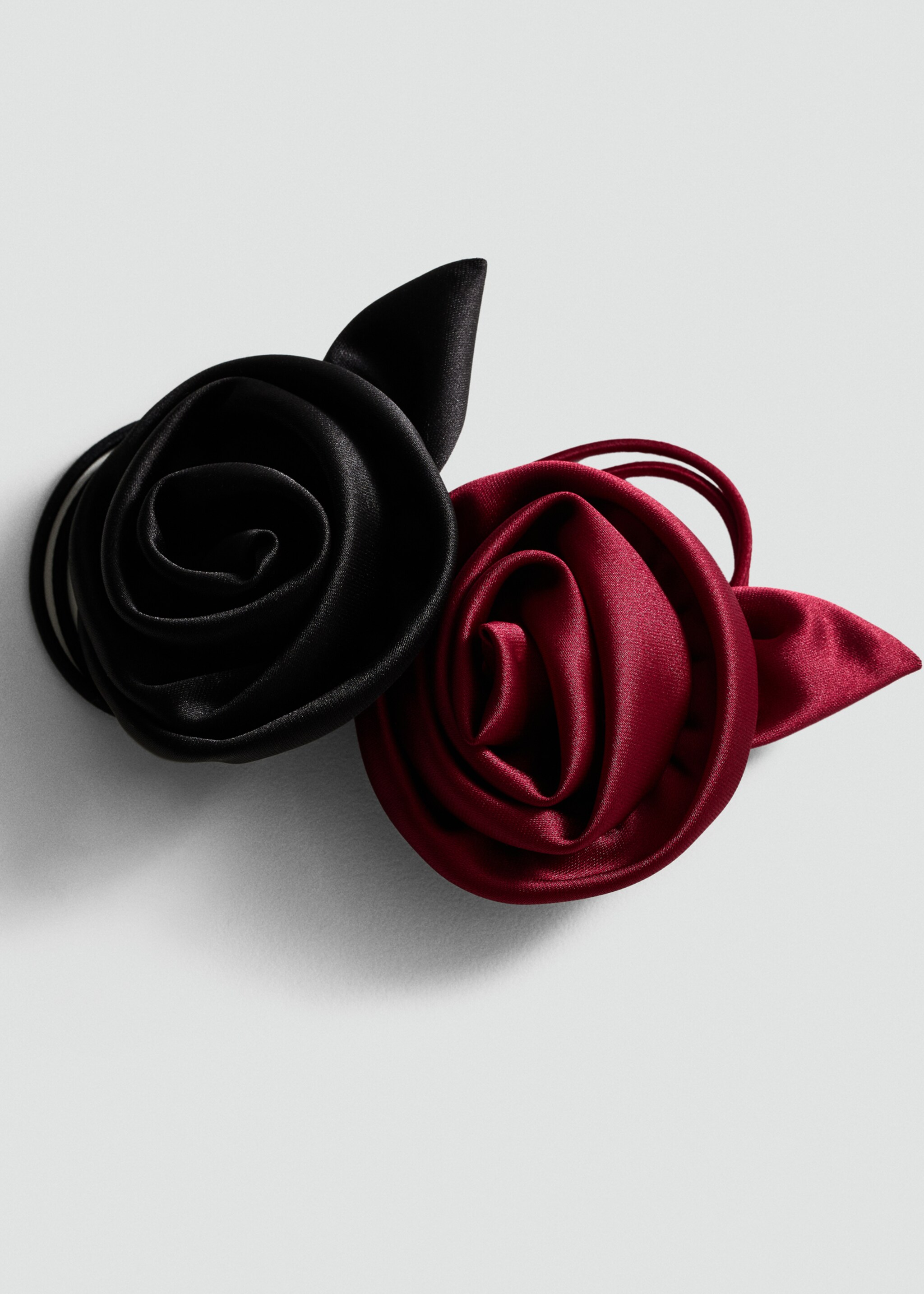 Flower hair ties pack - Medium plane, Black. Ref: 87060299-00.
