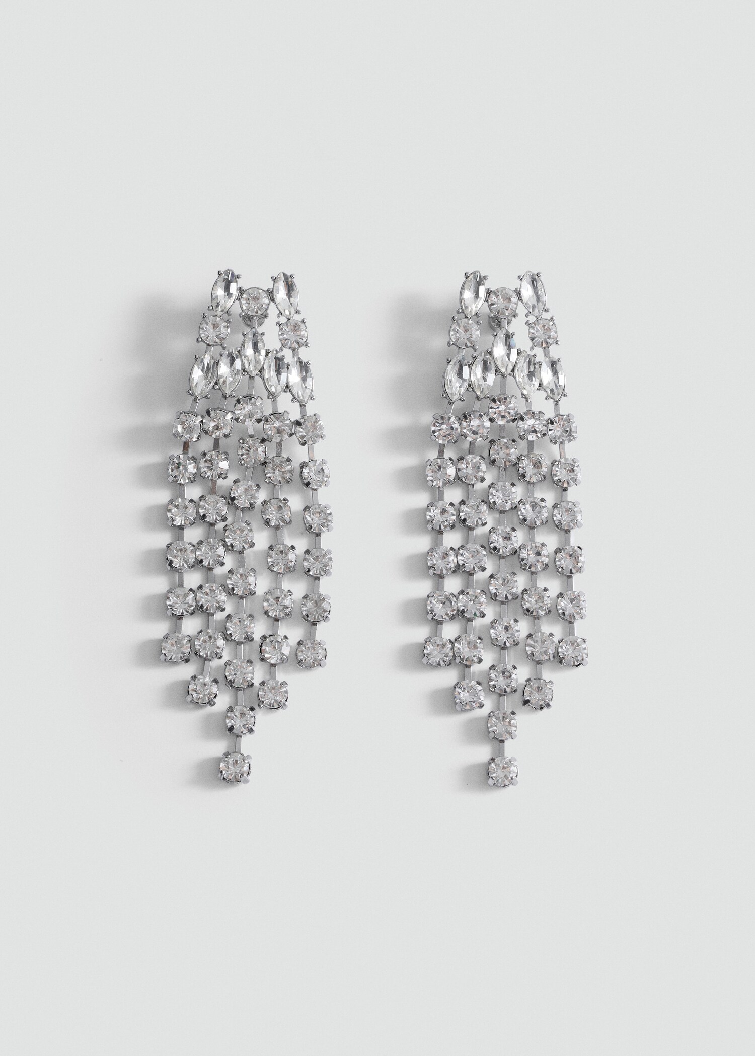 Facettierte Kaskaden-Ohrringe aus Kristallsteinen - Artikel ohne Model