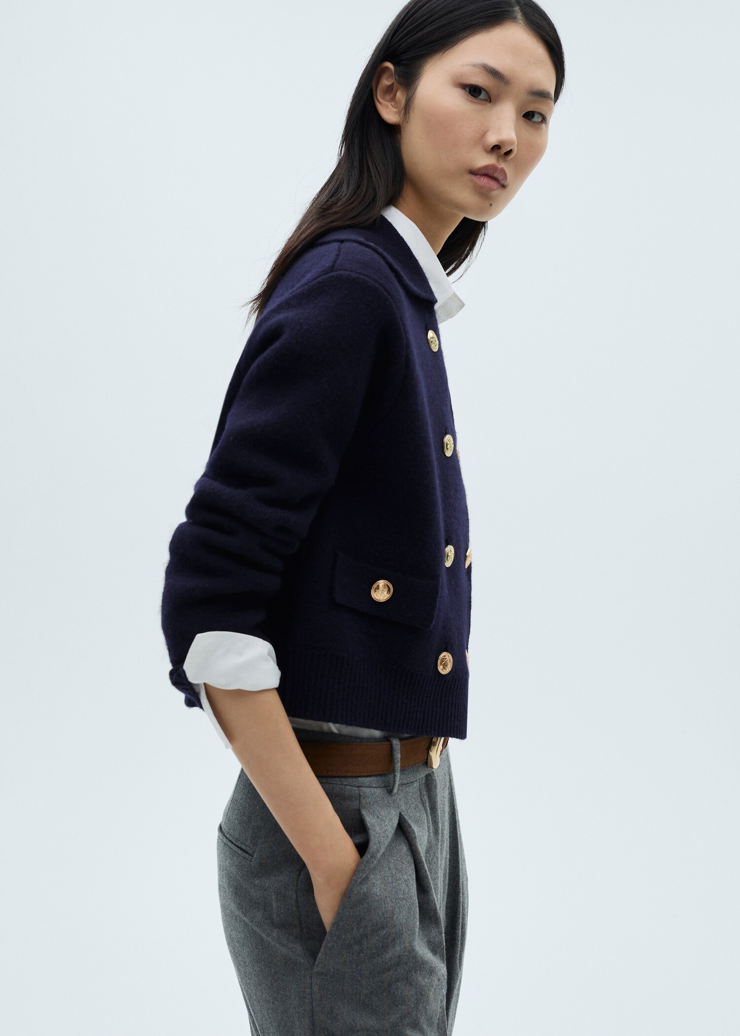 Double-breasted wool jacket - Medium plane