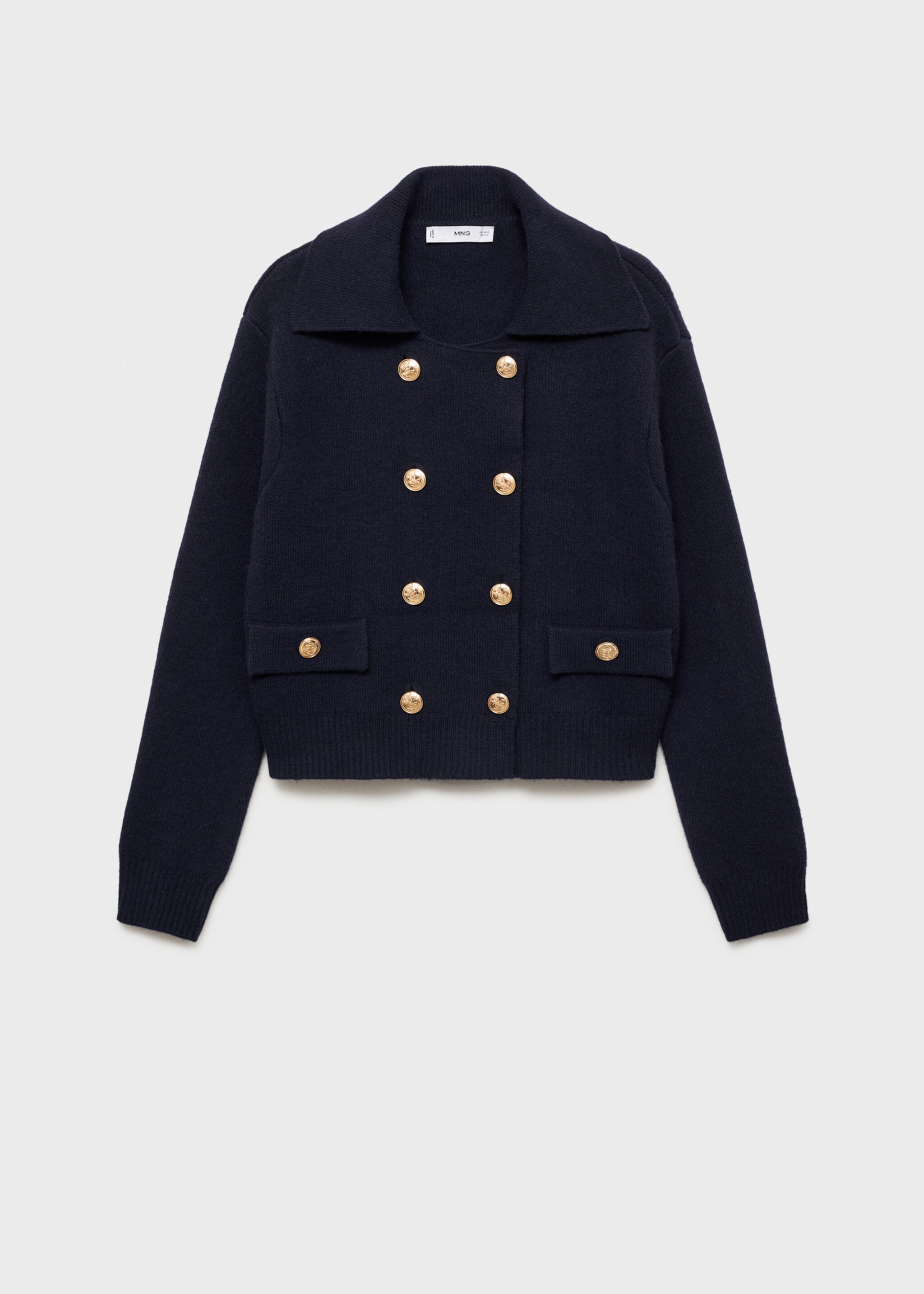 Double-breasted wool jacket - Article without model, Dark Navy. Ref: 87060424-00.