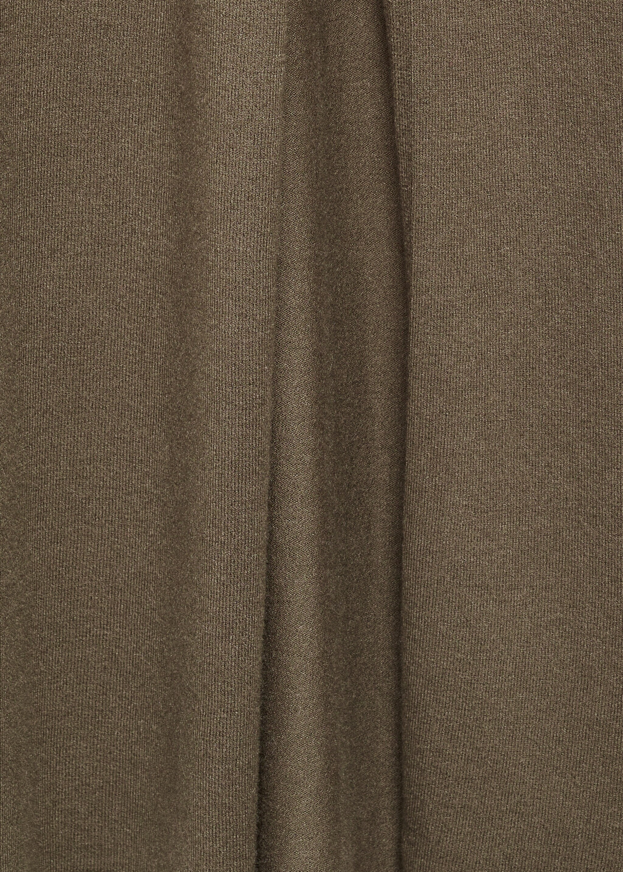 Side slit knit dress - Details of the article 0, Khaki. Ref: 87060425-00.
