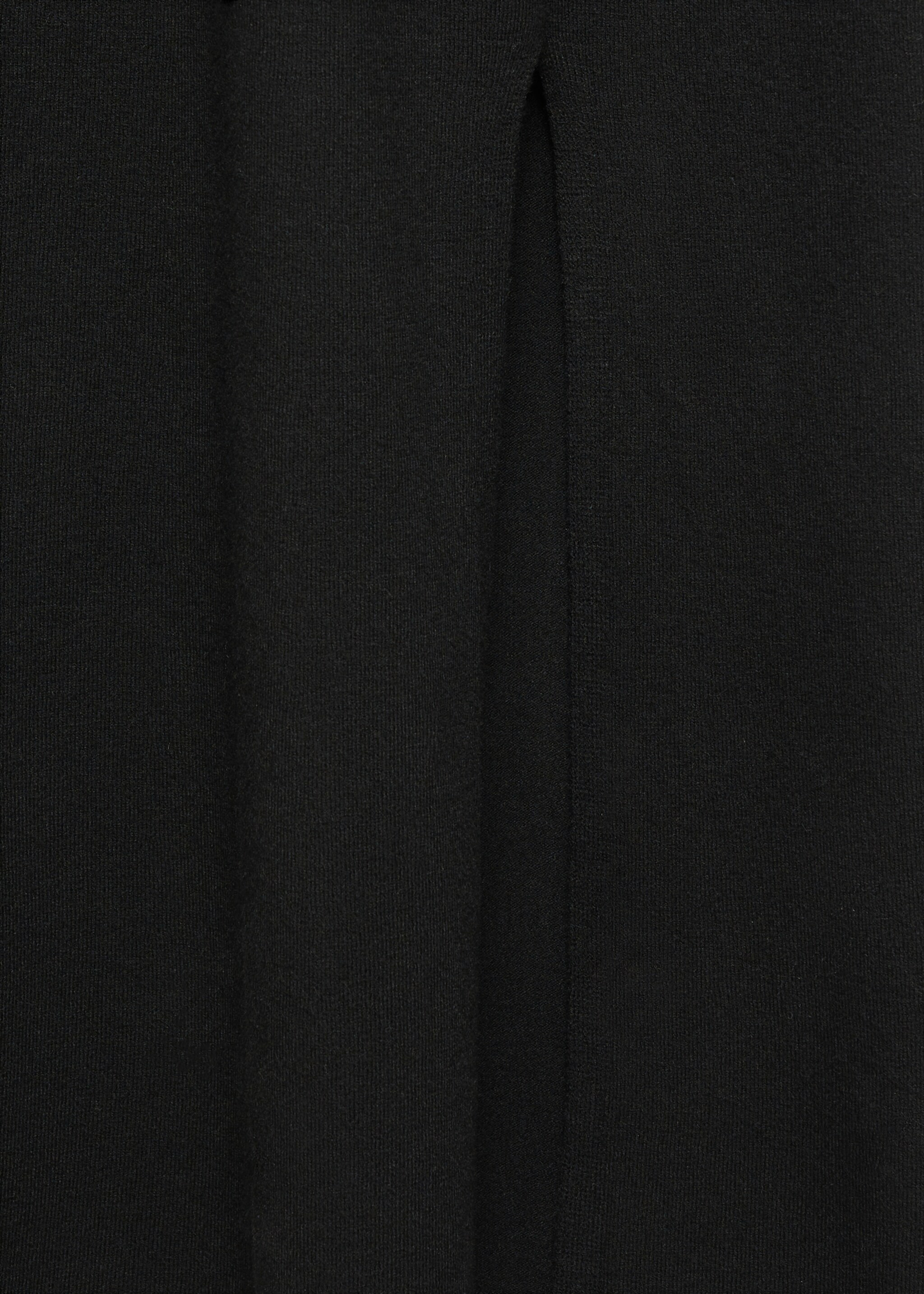 Side slit knit dress - Details of the article 0, Black. Ref: 87060425-00.