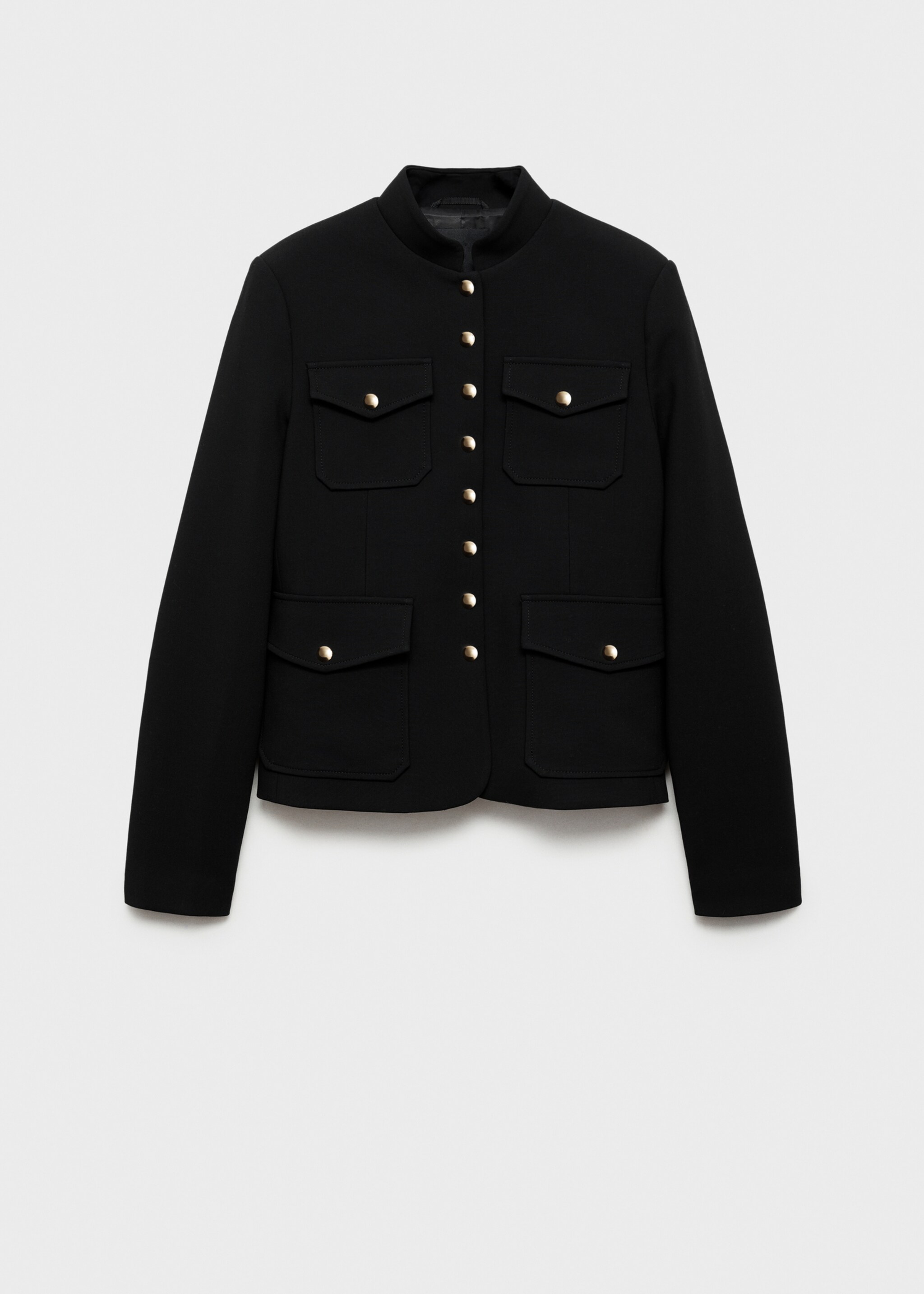 Jacket pockets with button detail - Article without model, Black. Ref: 87060429-00.
