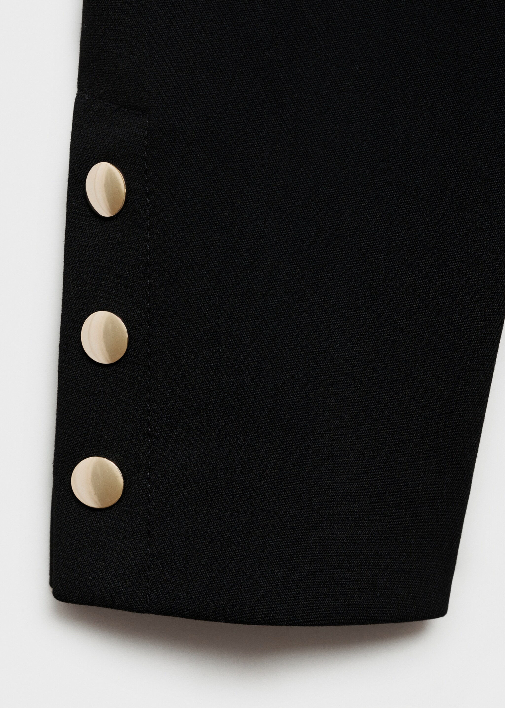 Jacket pockets with button detail - Details of the article 0, Black. Ref: 87060429-00.
