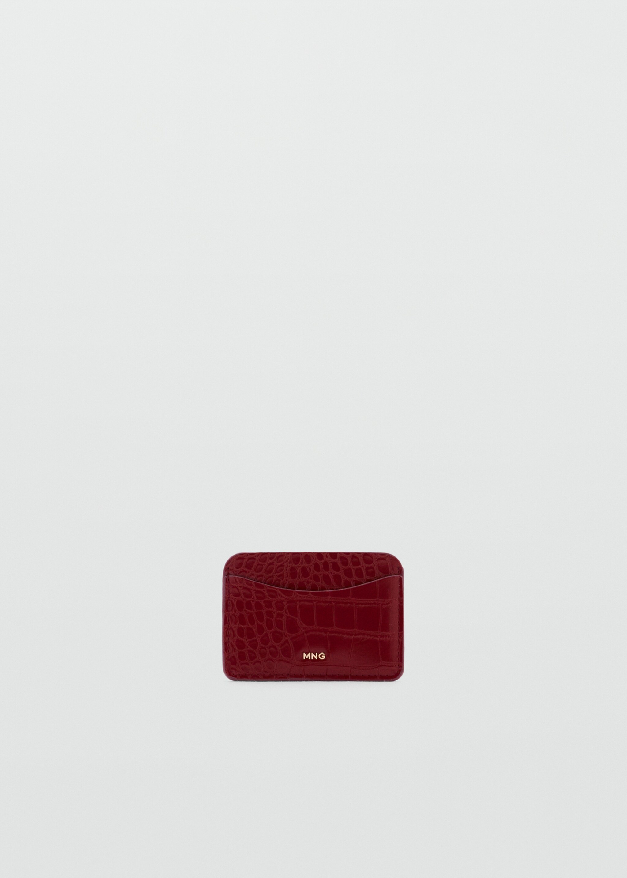 Croc-effect cardholder - Article without model, Red. Ref: 87060430-00.