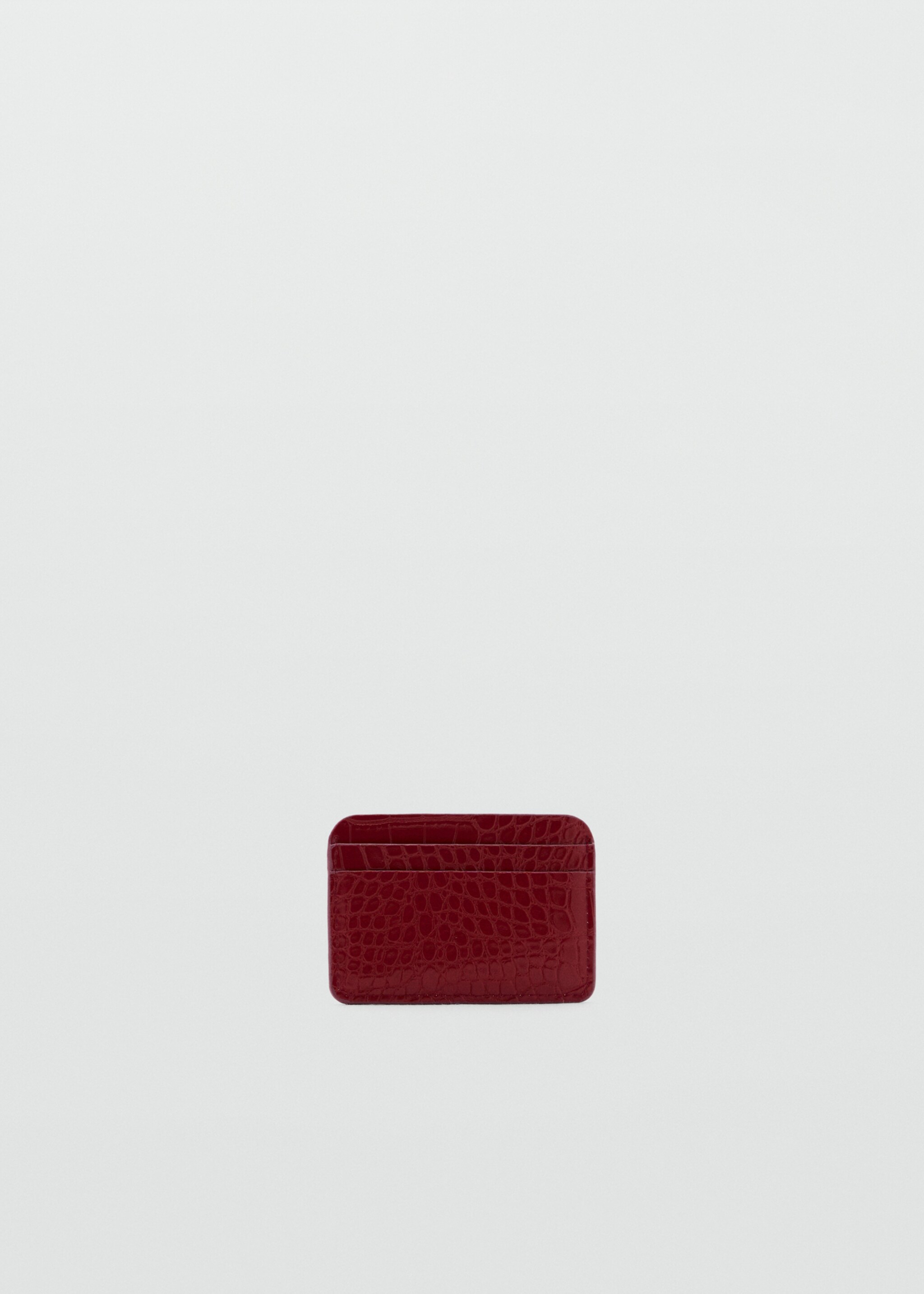 Croc-effect cardholder - Details of the article 2, Red. Ref: 87060430-00.