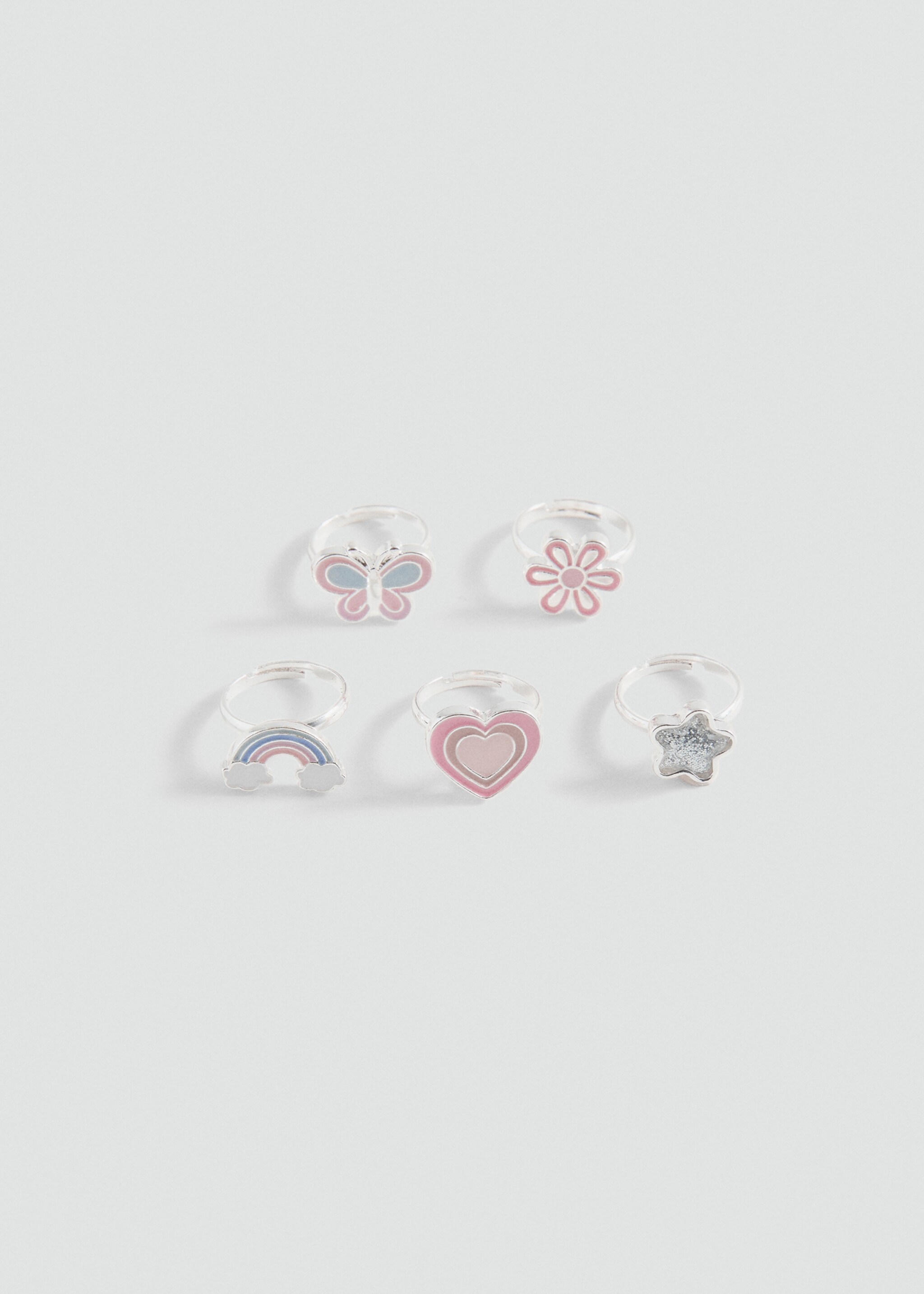 Pack of 5 combined rings - Medium plane, Silver. Ref: 87060432-00.