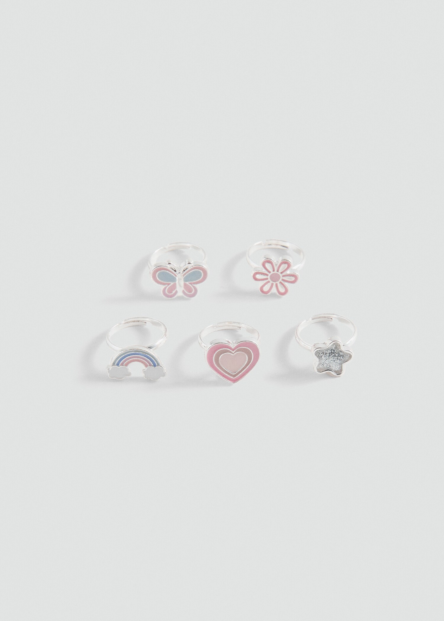 Pack of 5 combined rings - Medium plane