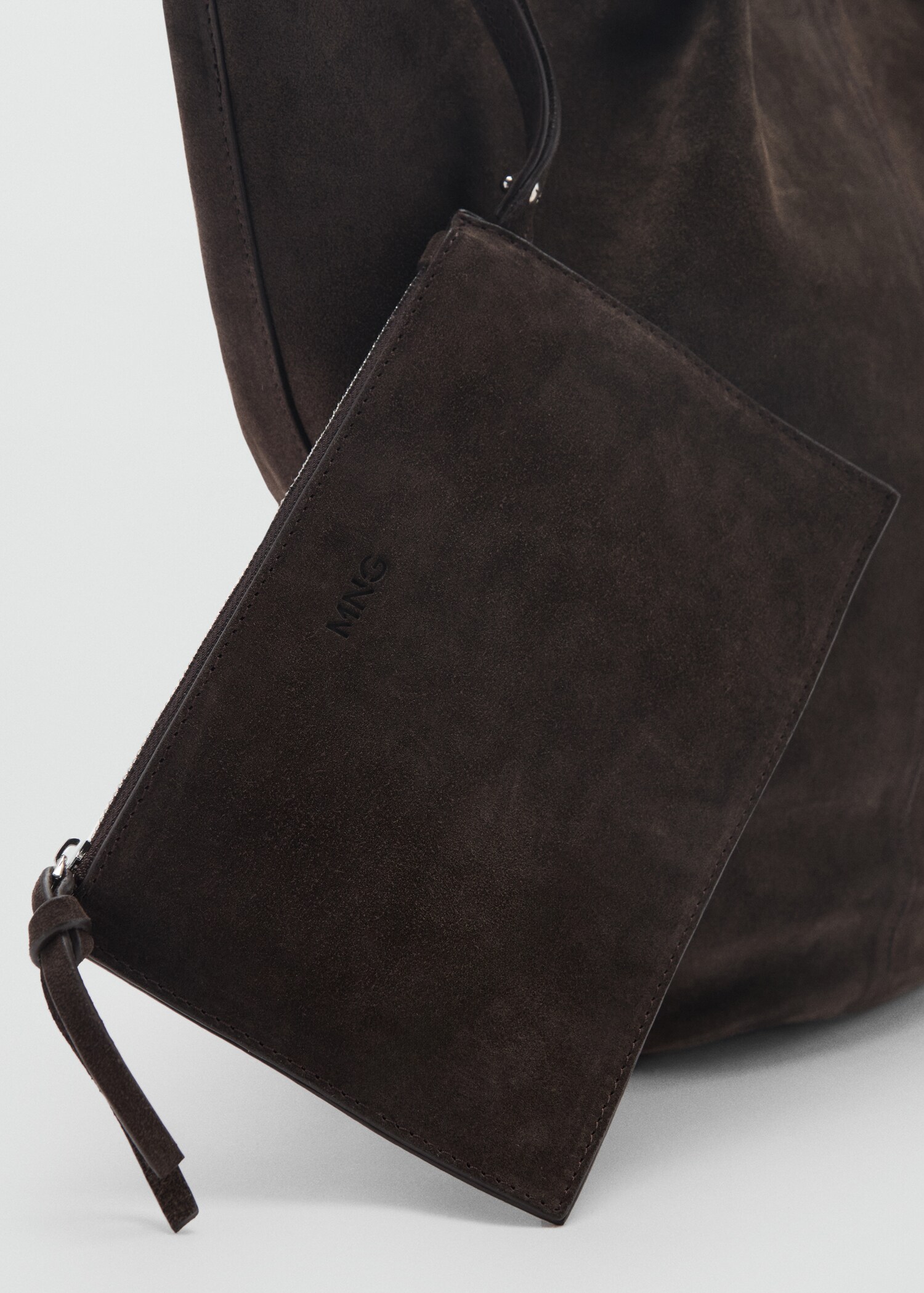 Suede leather shopper bag - Details of the article 2