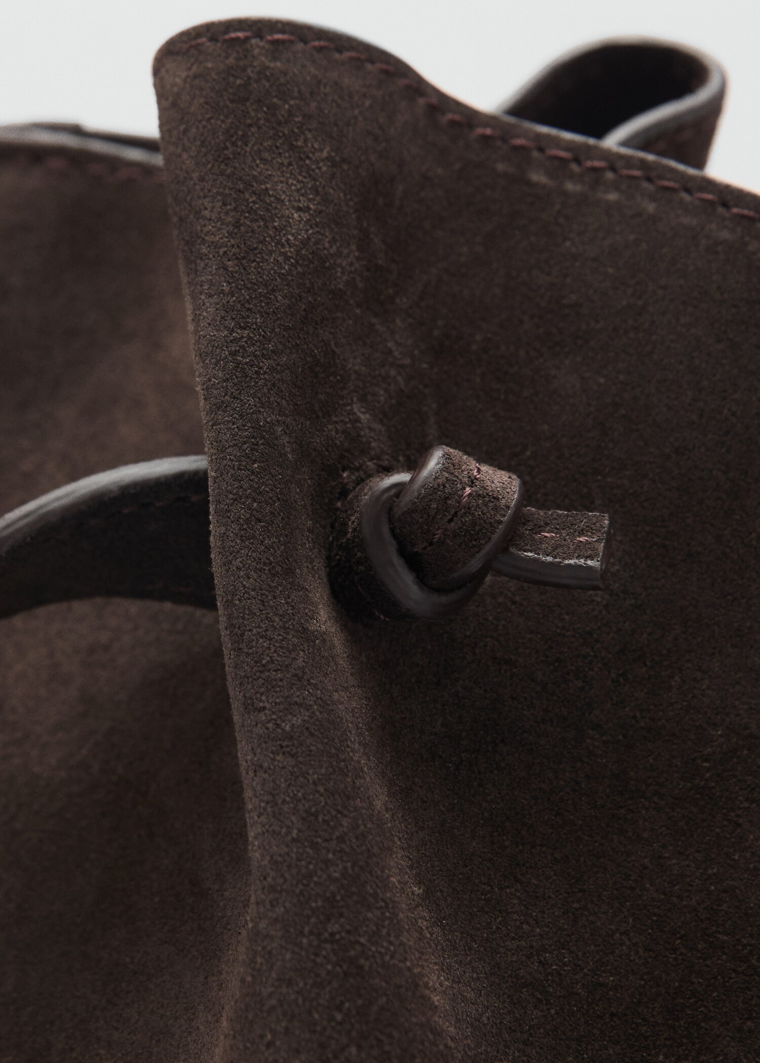 Suede leather shopper bag - Details of the article 3